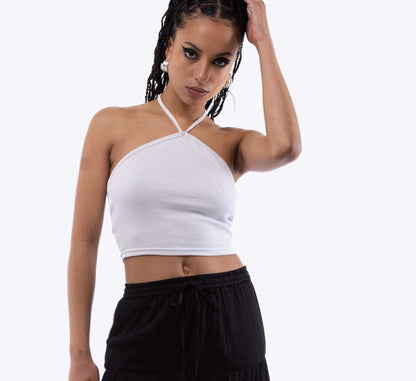 Rib Halter Neck Top, SILKROAD DAUGHTERS , Shirts & Tops, Rib Halter Neck Top