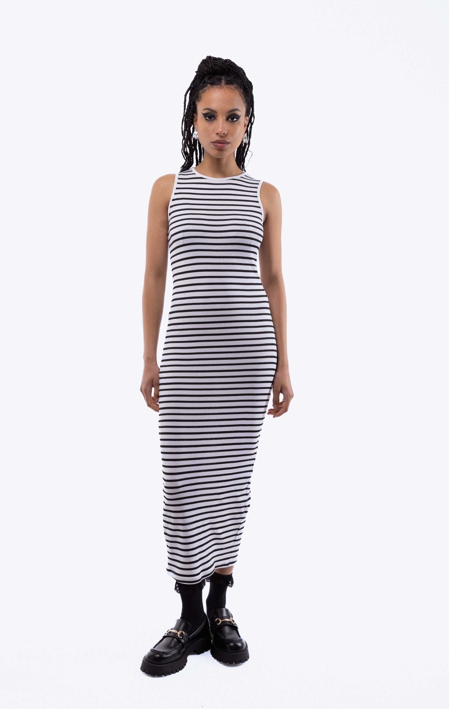 Kei Stripe Racer Midi Dress