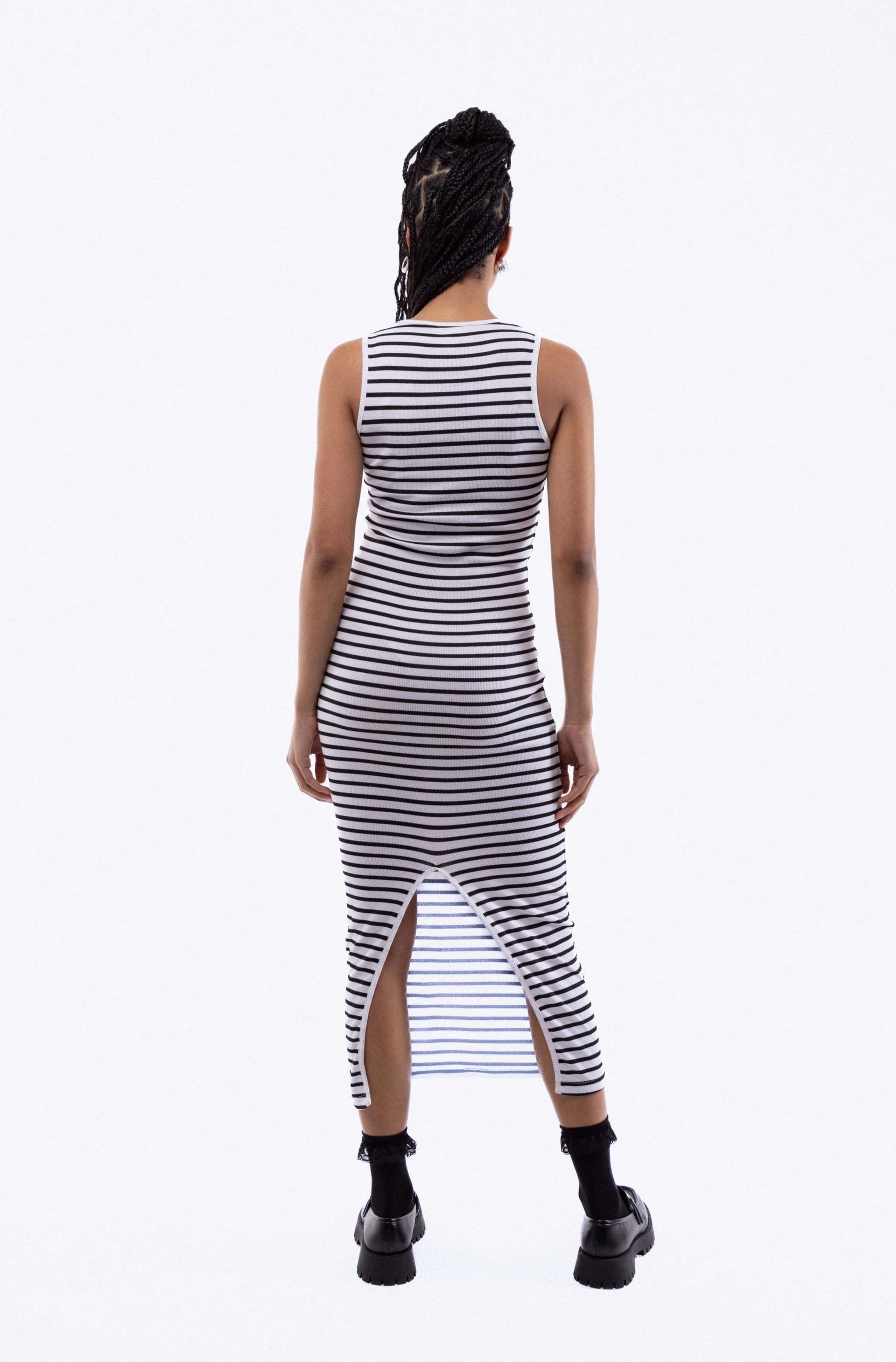 Kei Stripe Racer Midi Dress