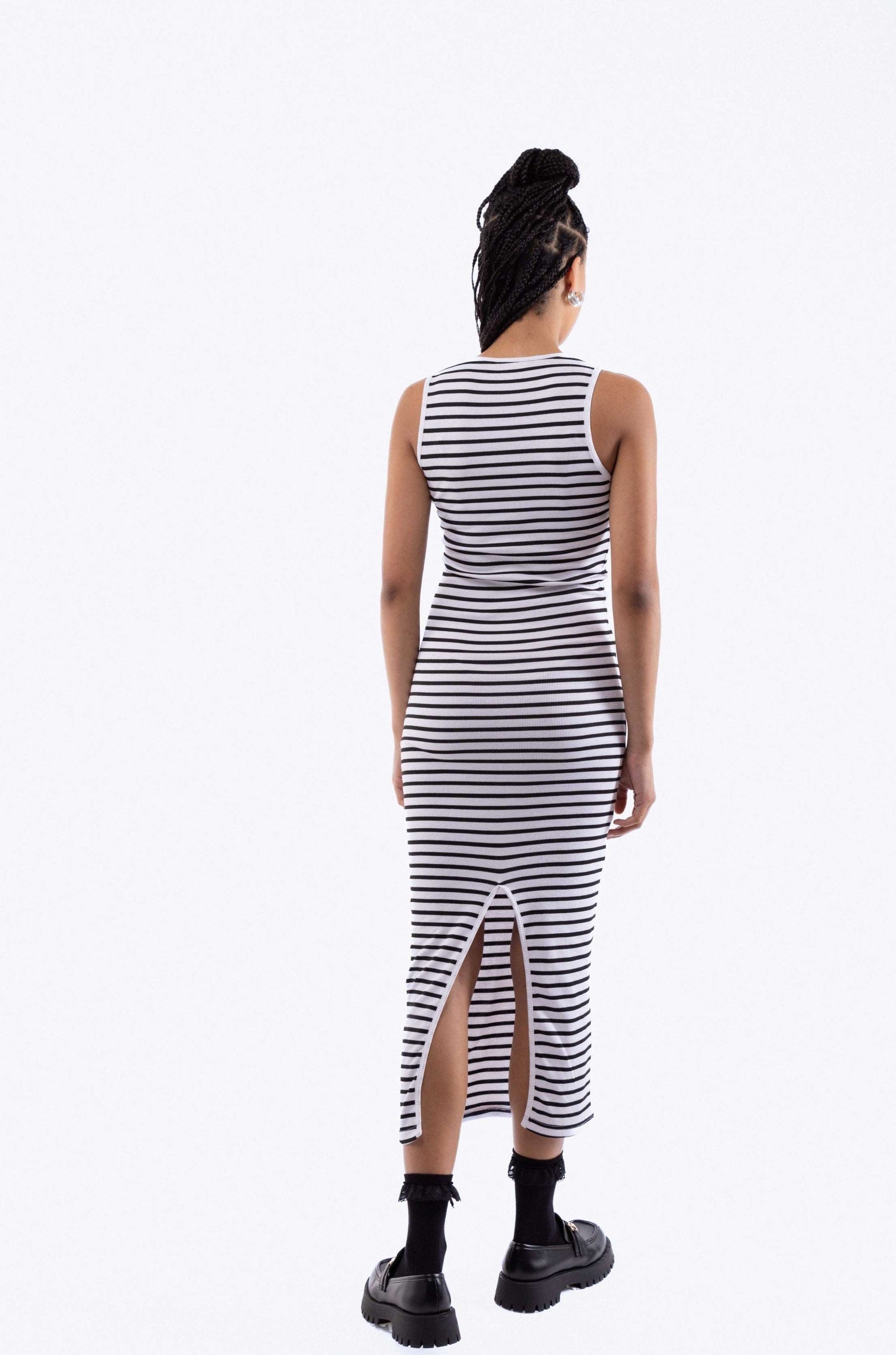 Kei Stripe Racer Midi Dress