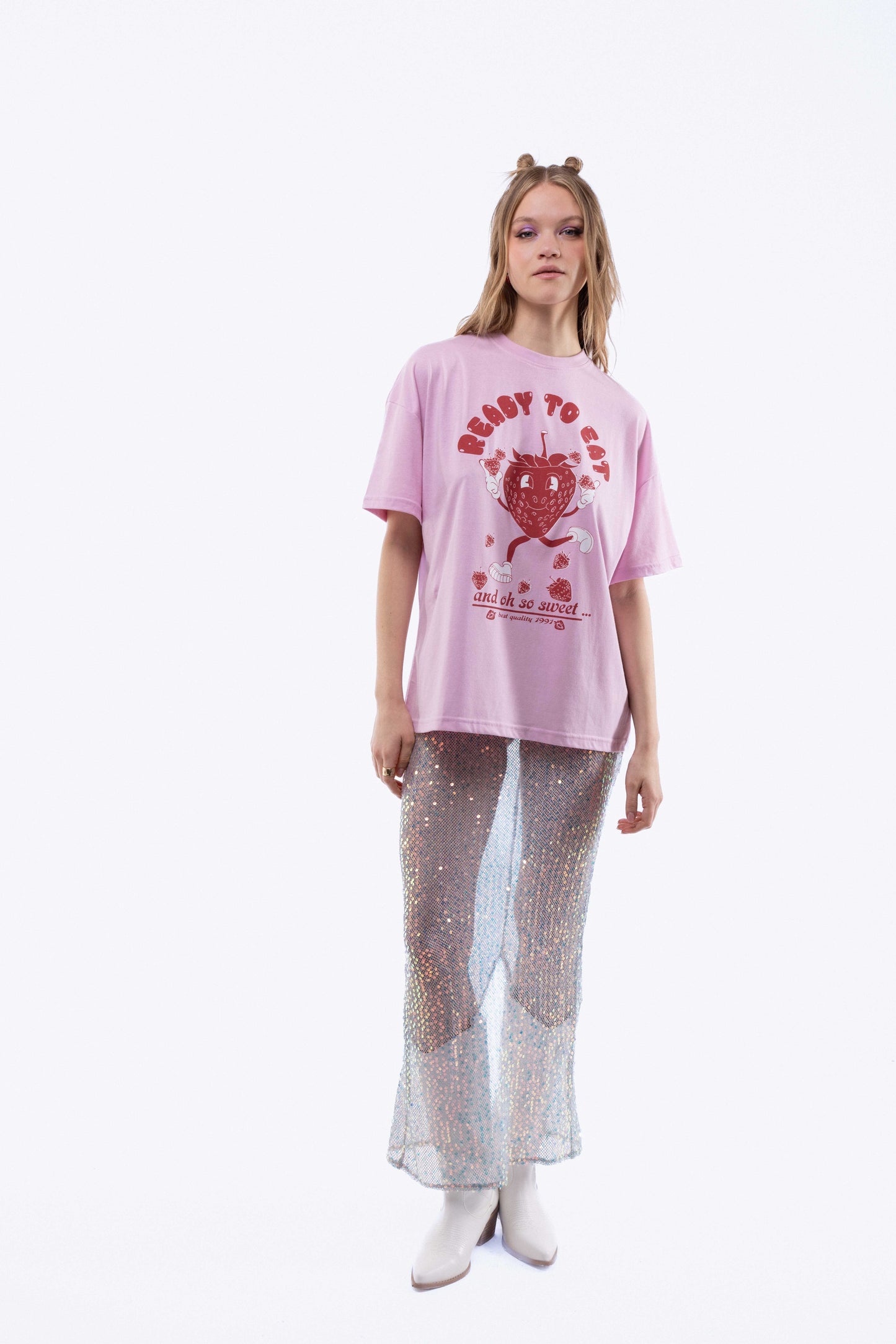 Strawberry Guy Oversized Tee, SILKROAD DAUGHTERS , Shirts & Tops, Strawberry Guy Oversized Tee