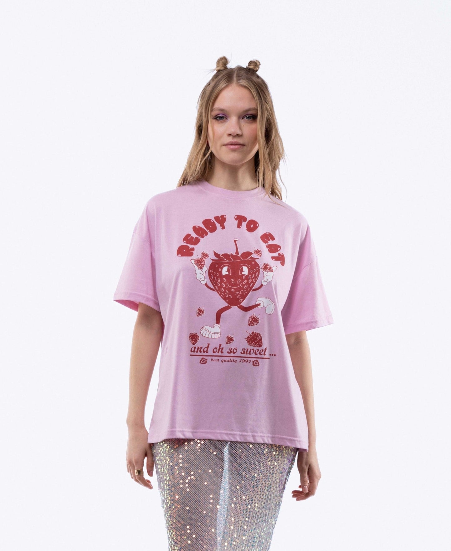 Strawberry Guy Oversized Tee, SILKROAD DAUGHTERS , Shirts & Tops, Strawberry Guy Oversized Tee