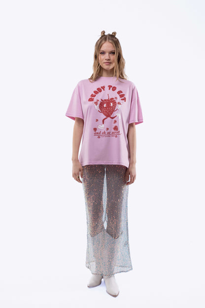 Strawberry Guy Oversized Tee, SILKROAD DAUGHTERS , Shirts & Tops, Strawberry Guy Oversized Tee