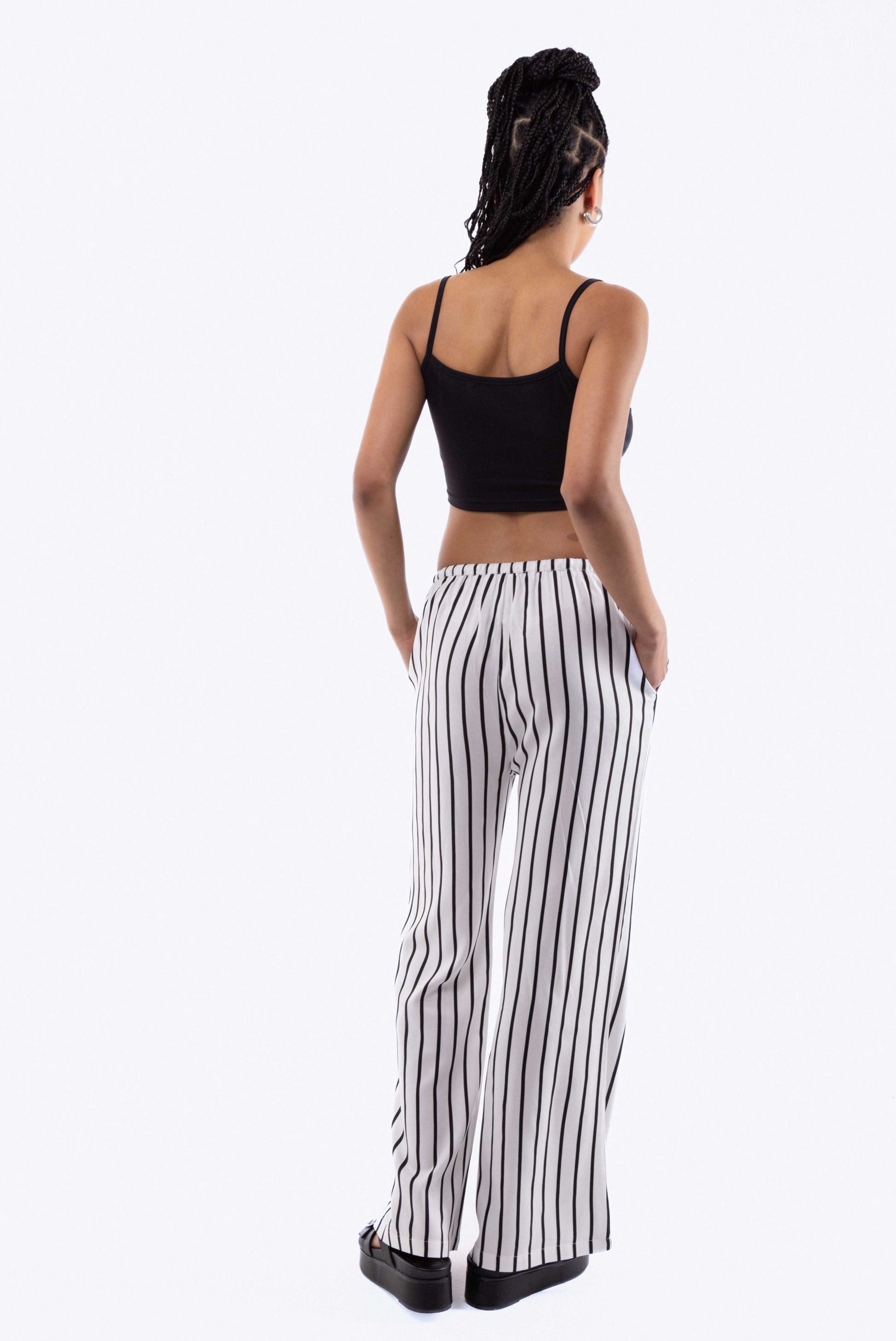 Stripe KEI Wide Leg Trousers, SILKROAD DAUGHTERS , Pants, Bottoms