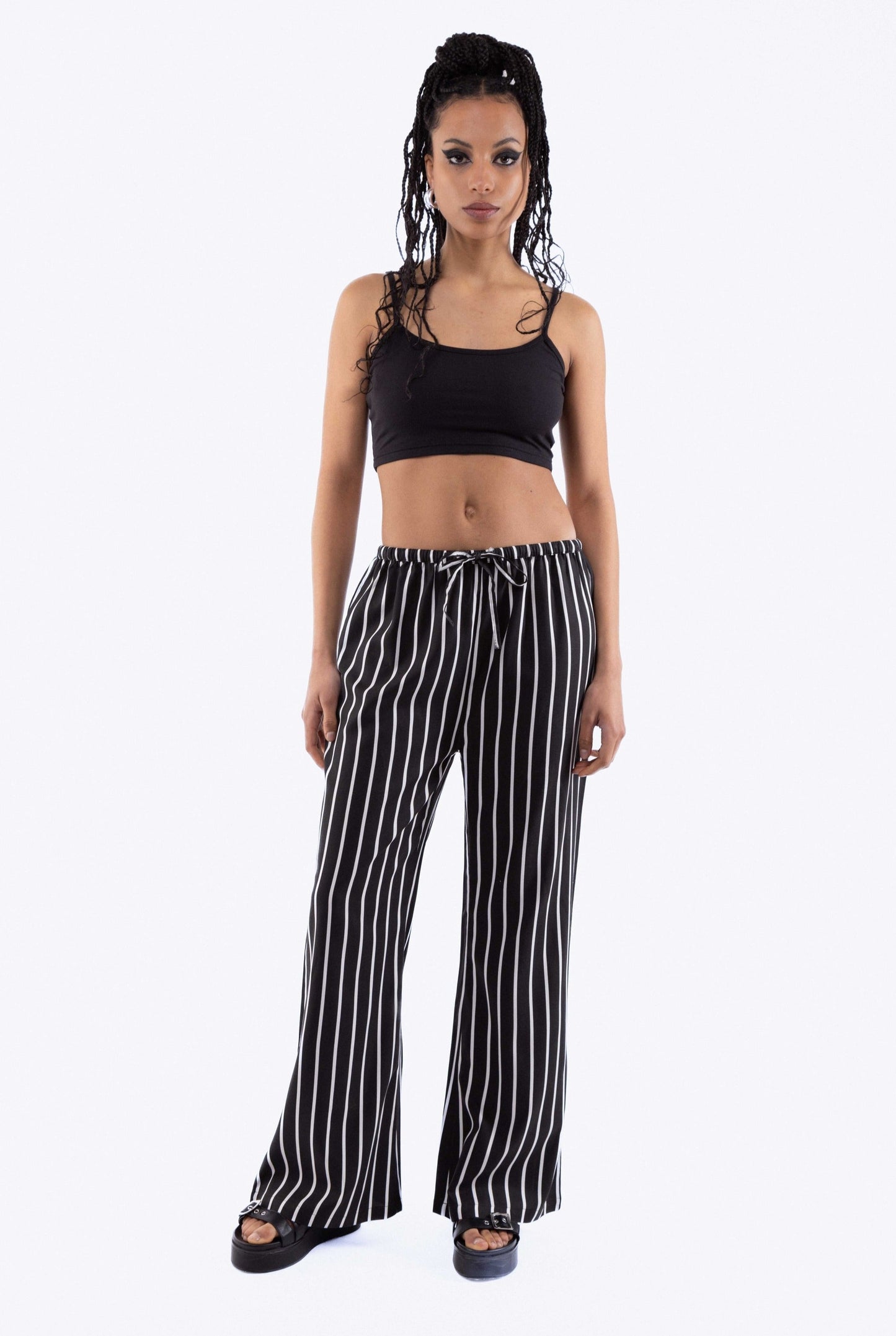 Stripe KEI Wide Leg Trousers, SILKROAD DAUGHTERS , Pants, Bottoms