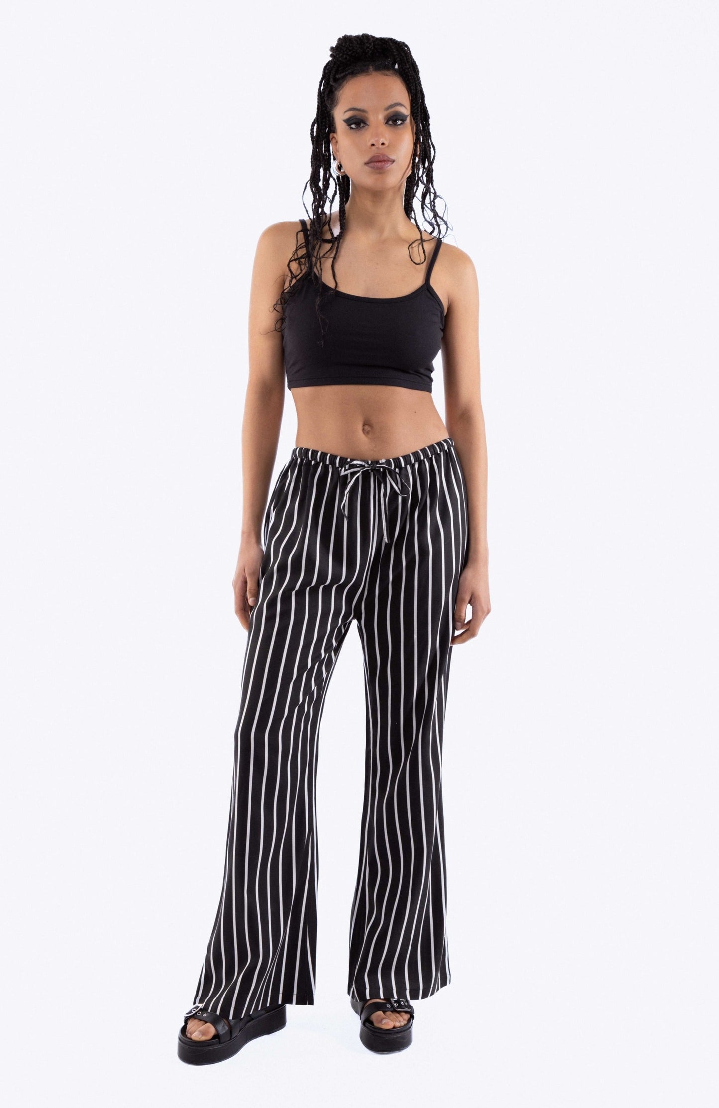 Stripe KEI Wide Leg Trousers, SILKROAD DAUGHTERS , Pants, Bottoms