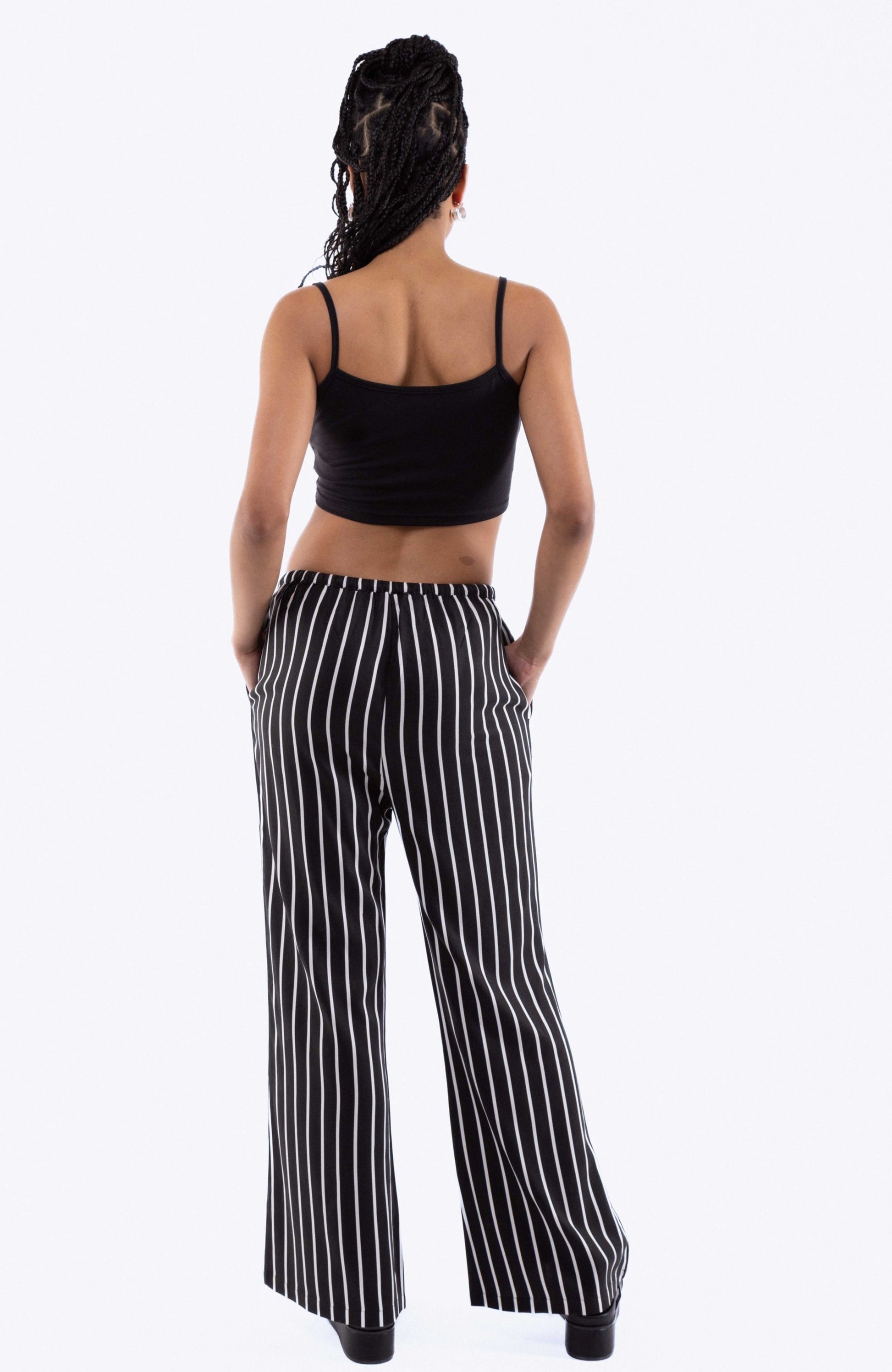 Stripe KEI Wide Leg Trousers, SILKROAD DAUGHTERS , Pants, Bottoms