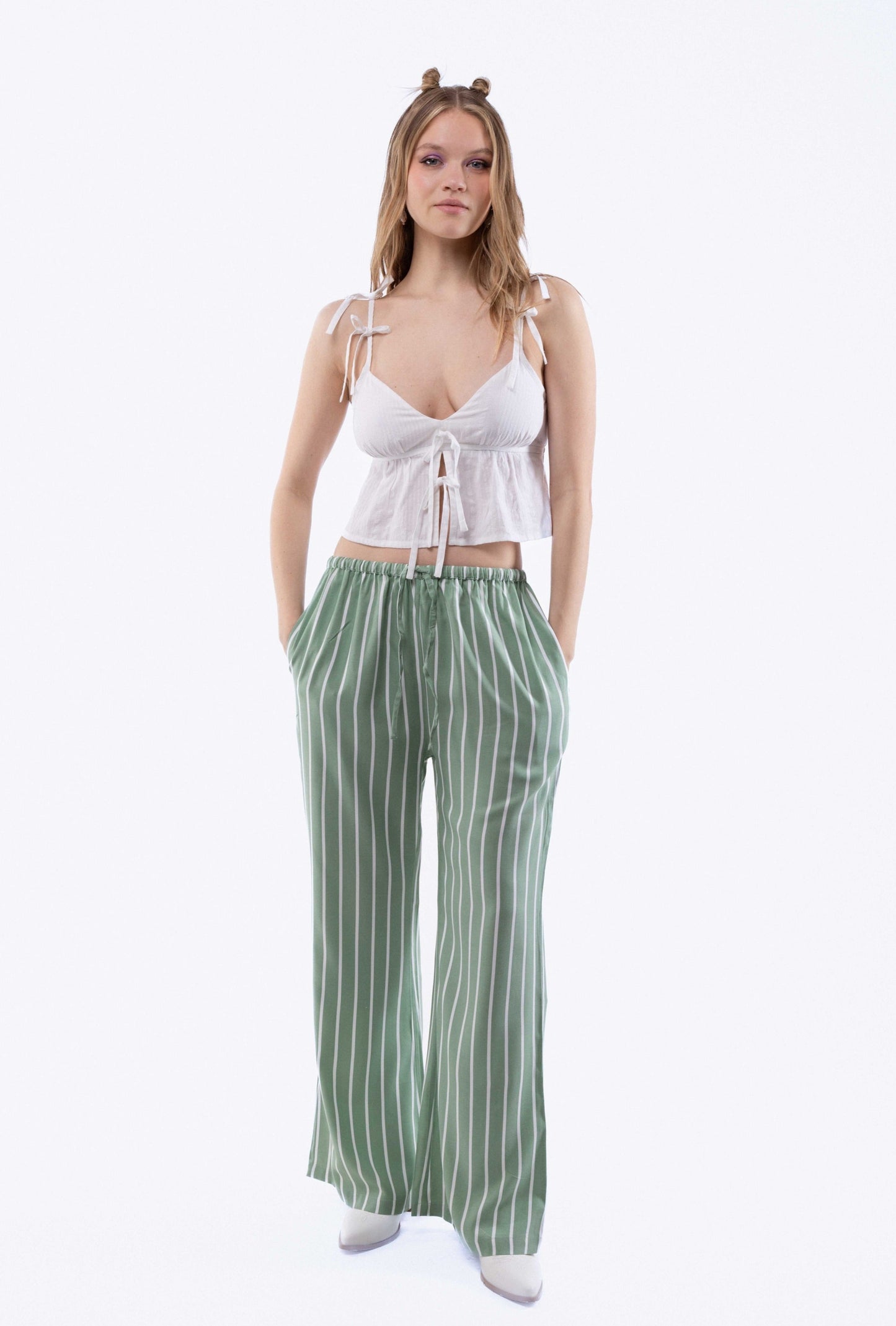 Stripe Festival Wide Leg Trousers