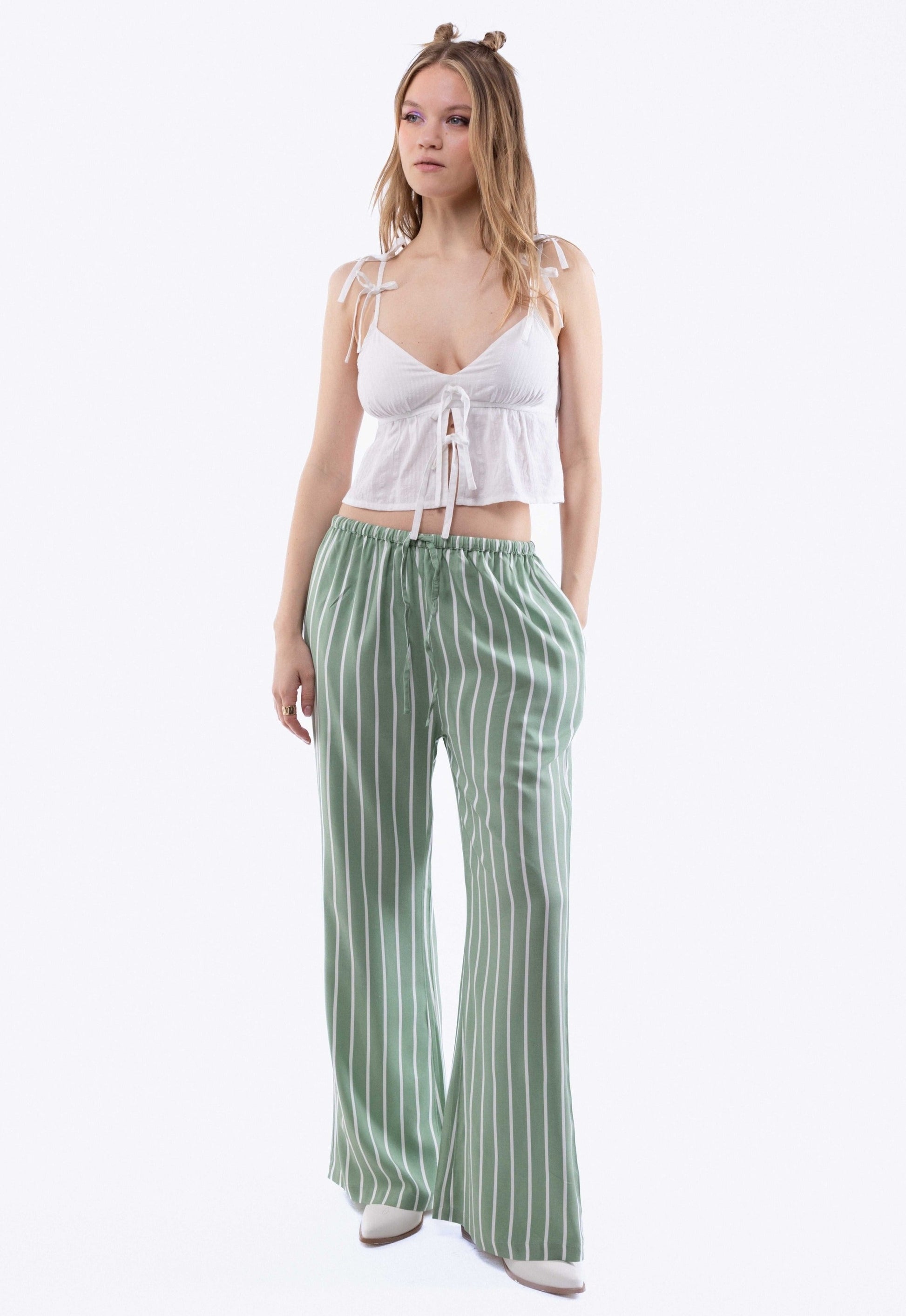 Stripe Festival Wide Leg Trousers