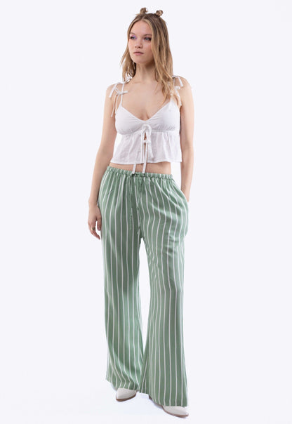 Stripe Festival Wide Leg Trousers