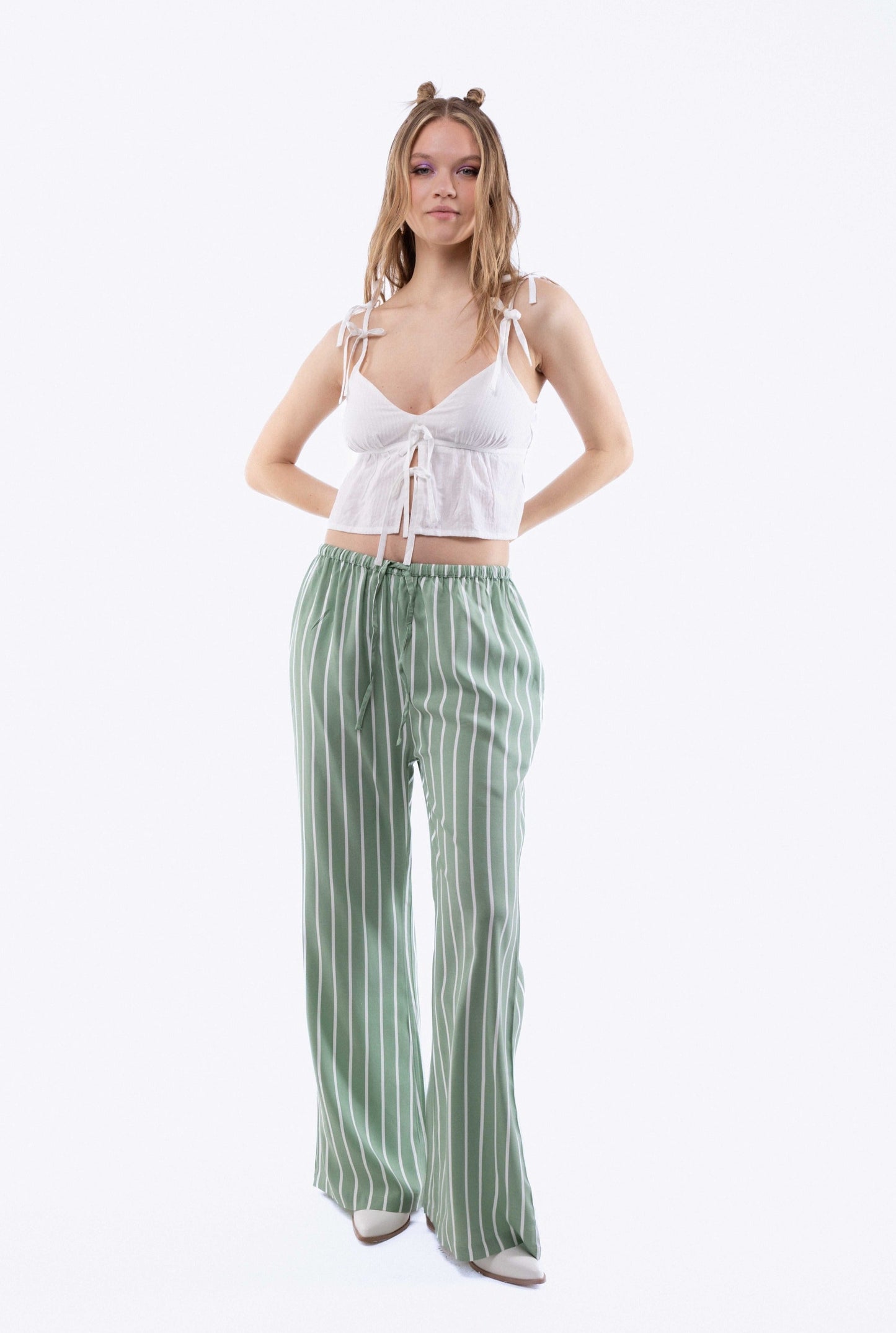 Stripe Festival Wide Leg Trousers