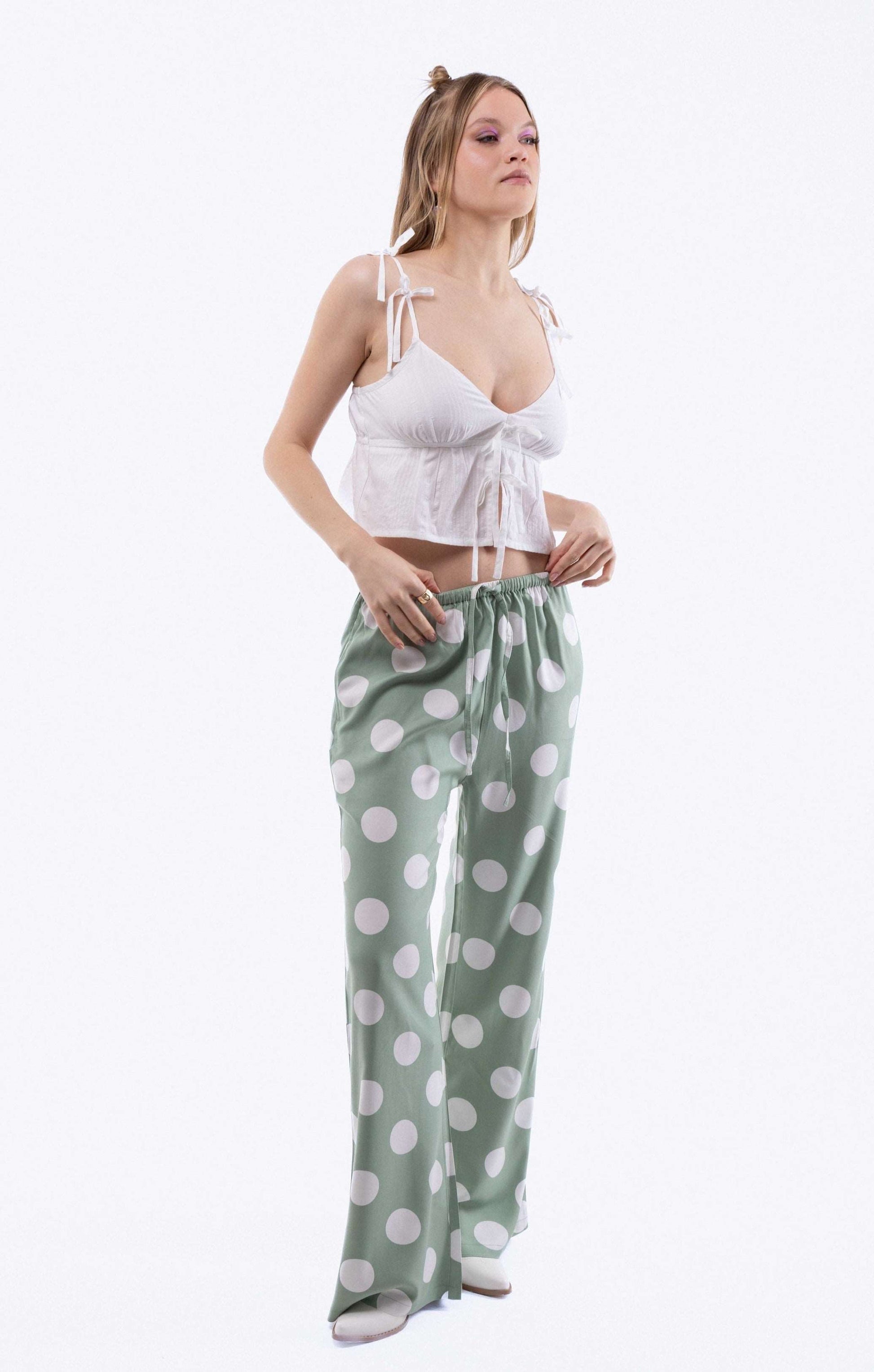 EVA Polka Dot Print Trousers