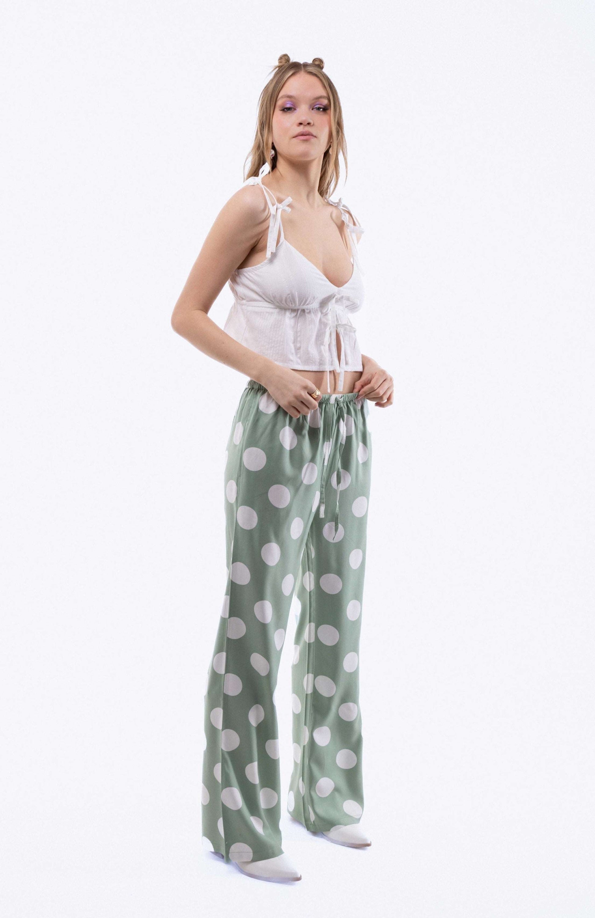 EVA Polka Dot Print Trousers