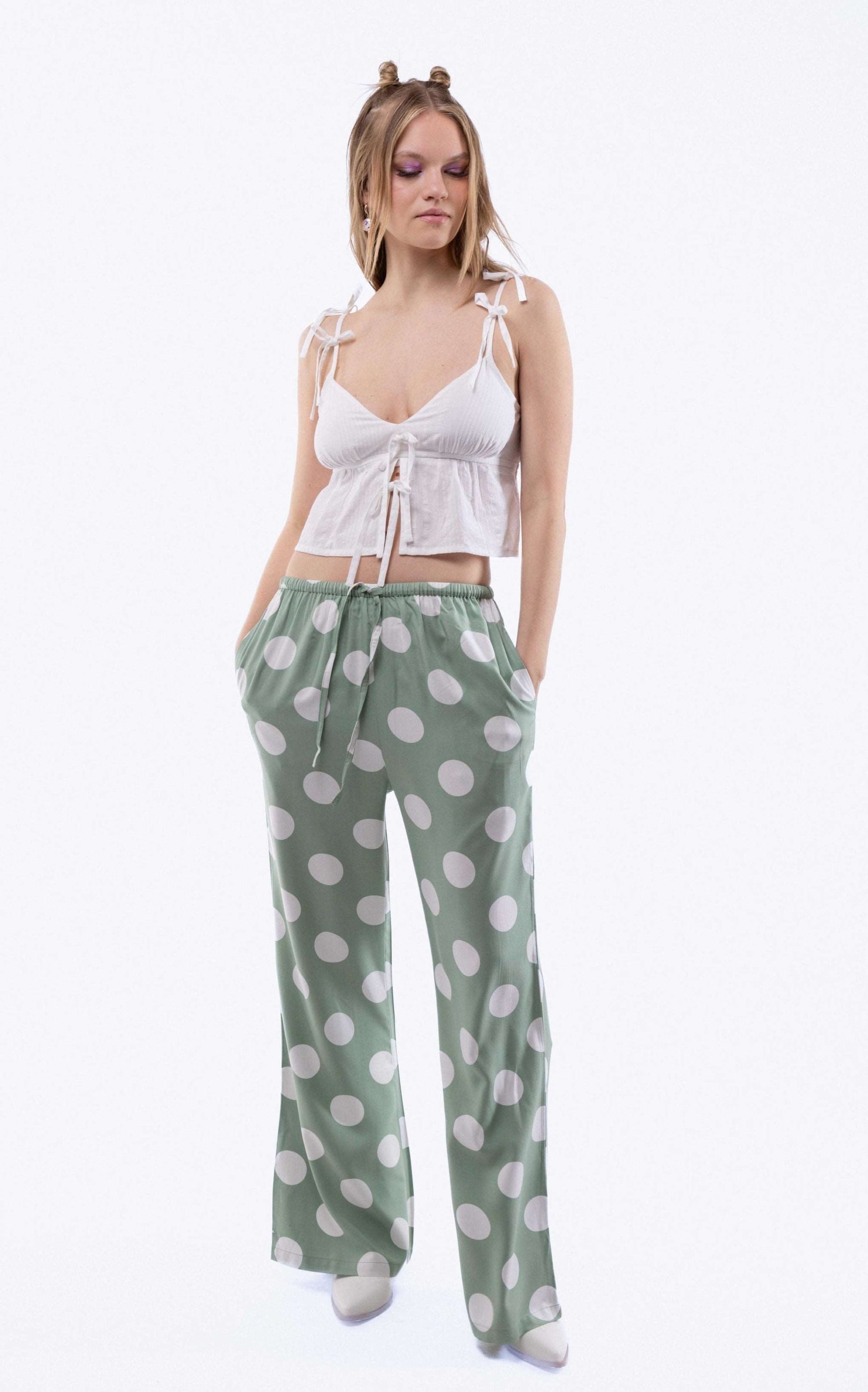 EVA Polka Dot Print Trousers