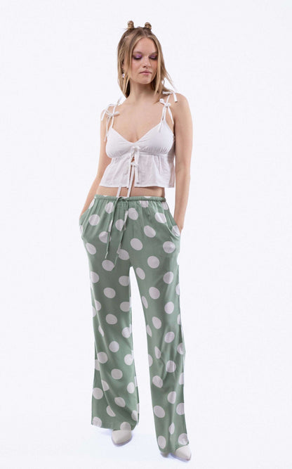 EVA Polka Dot Print Trousers