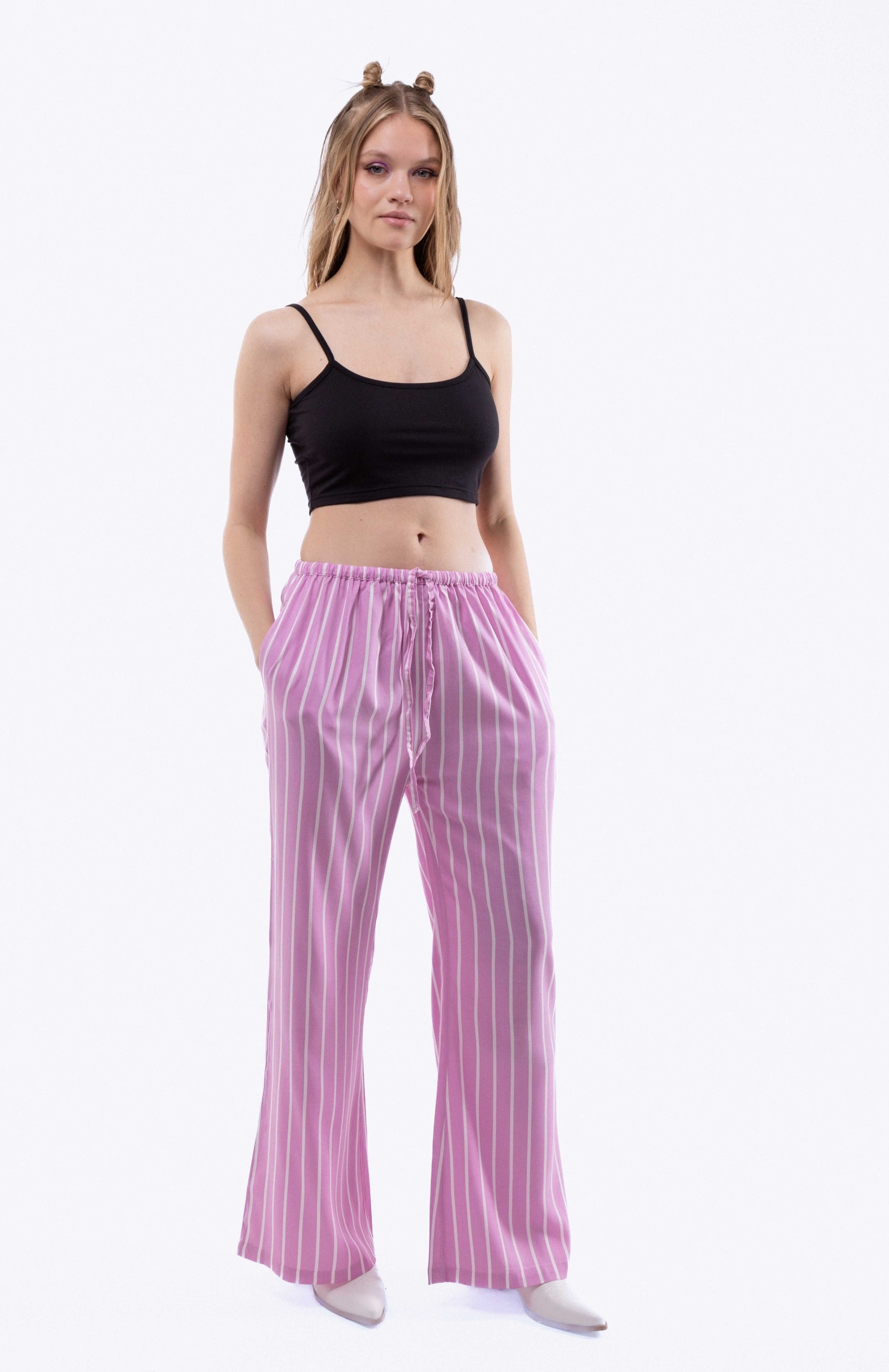 Stripe Festival Wide Leg Trousers