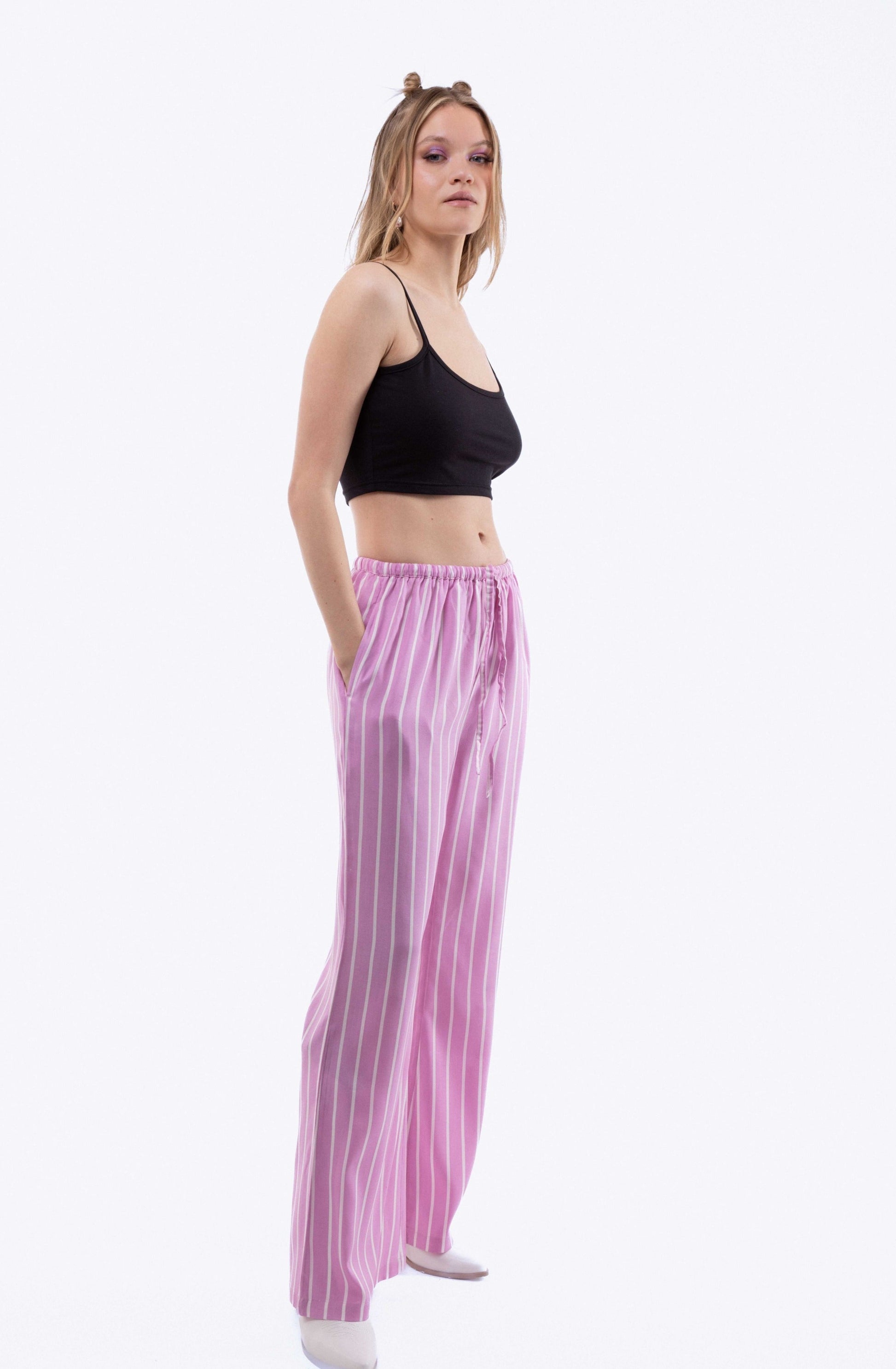 Stripe Festival Wide Leg Trousers