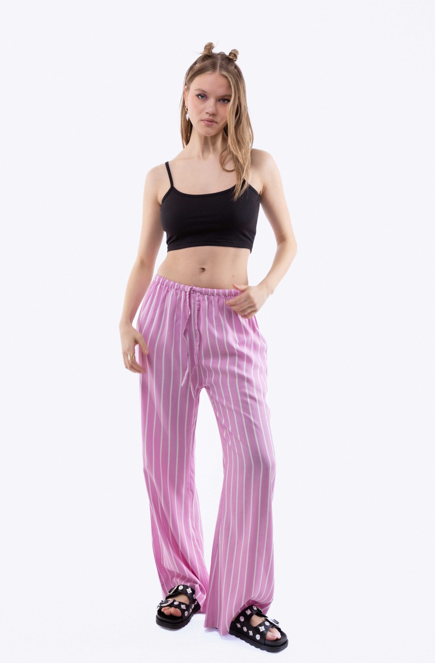 Stripe Festival Wide Leg Trousers