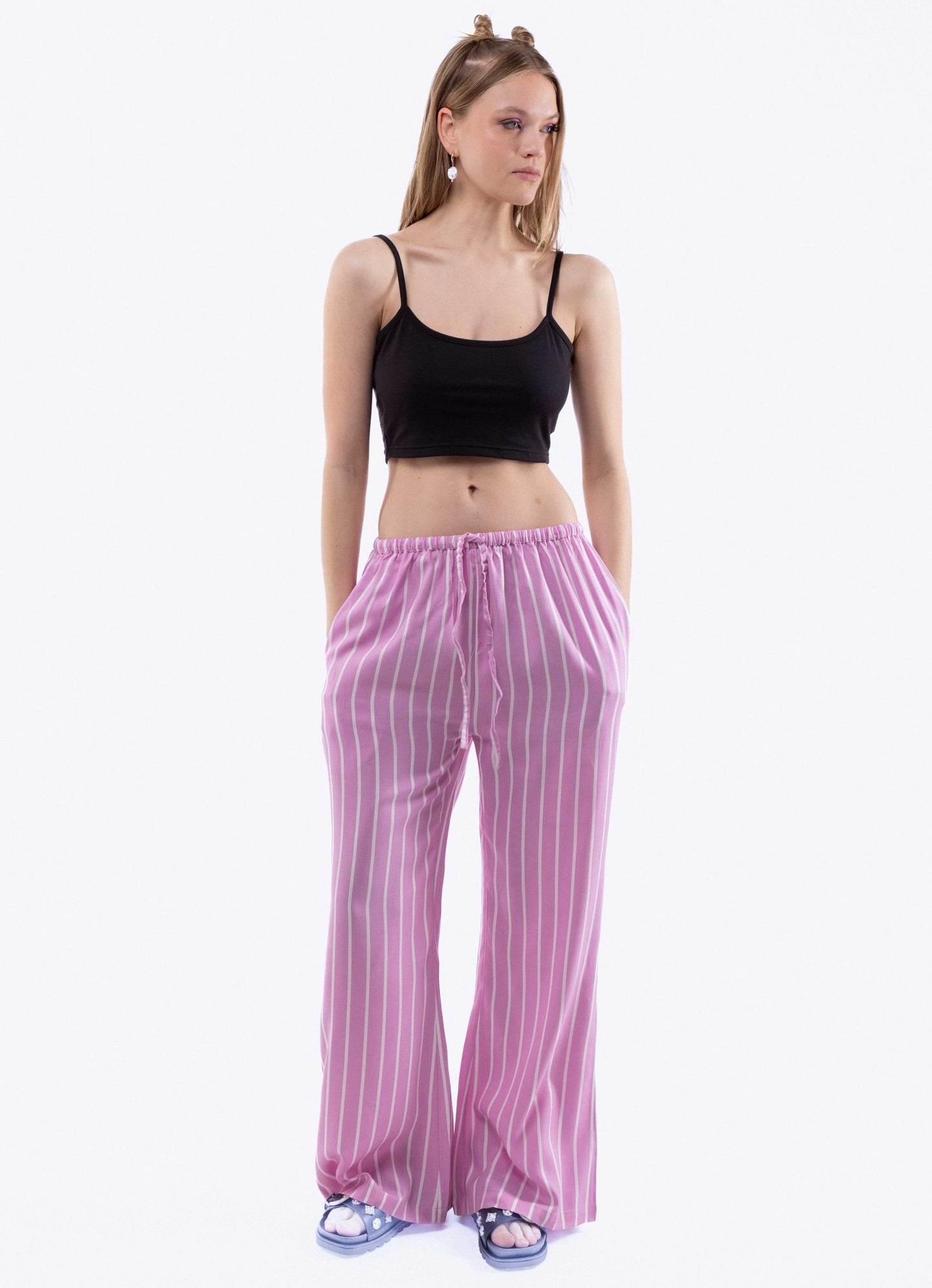 Stripe Festival Wide Leg Trousers