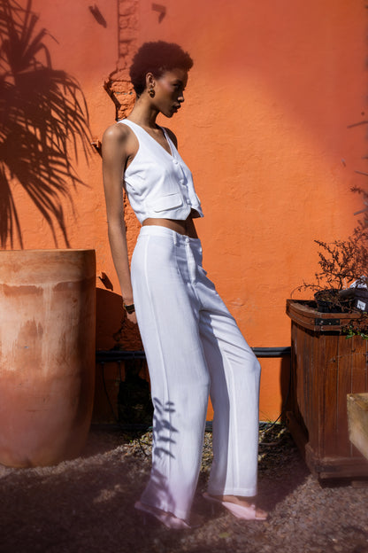 Linen Wide Leg Trousers SILKROAD DAUGHTERS