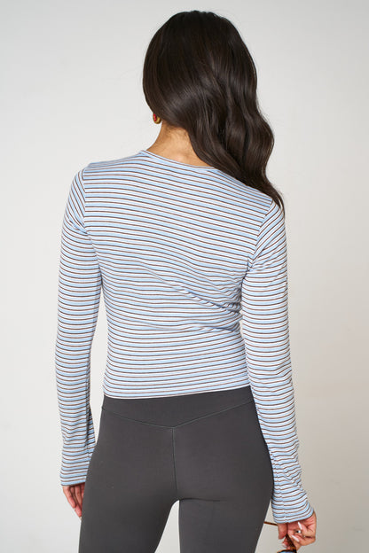 BLUE STRIPED CARDIGAN SILKROAD DAUGHTERS