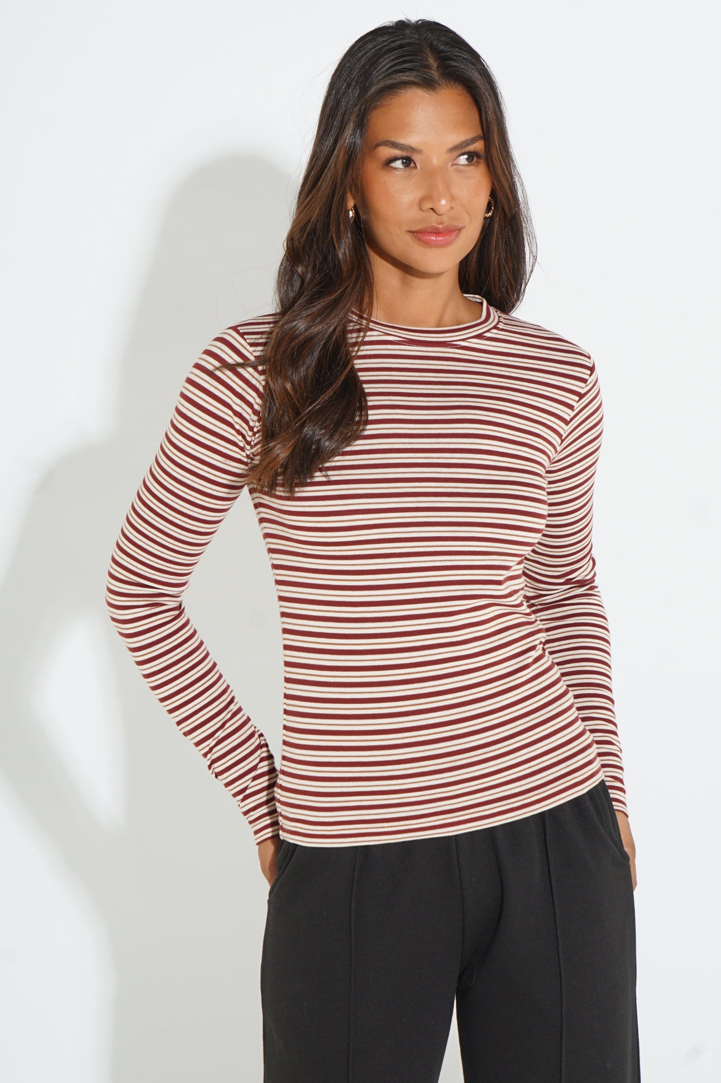 STRIPED LONG-SLEEVE TOP SILKROAD DAUGHTERS