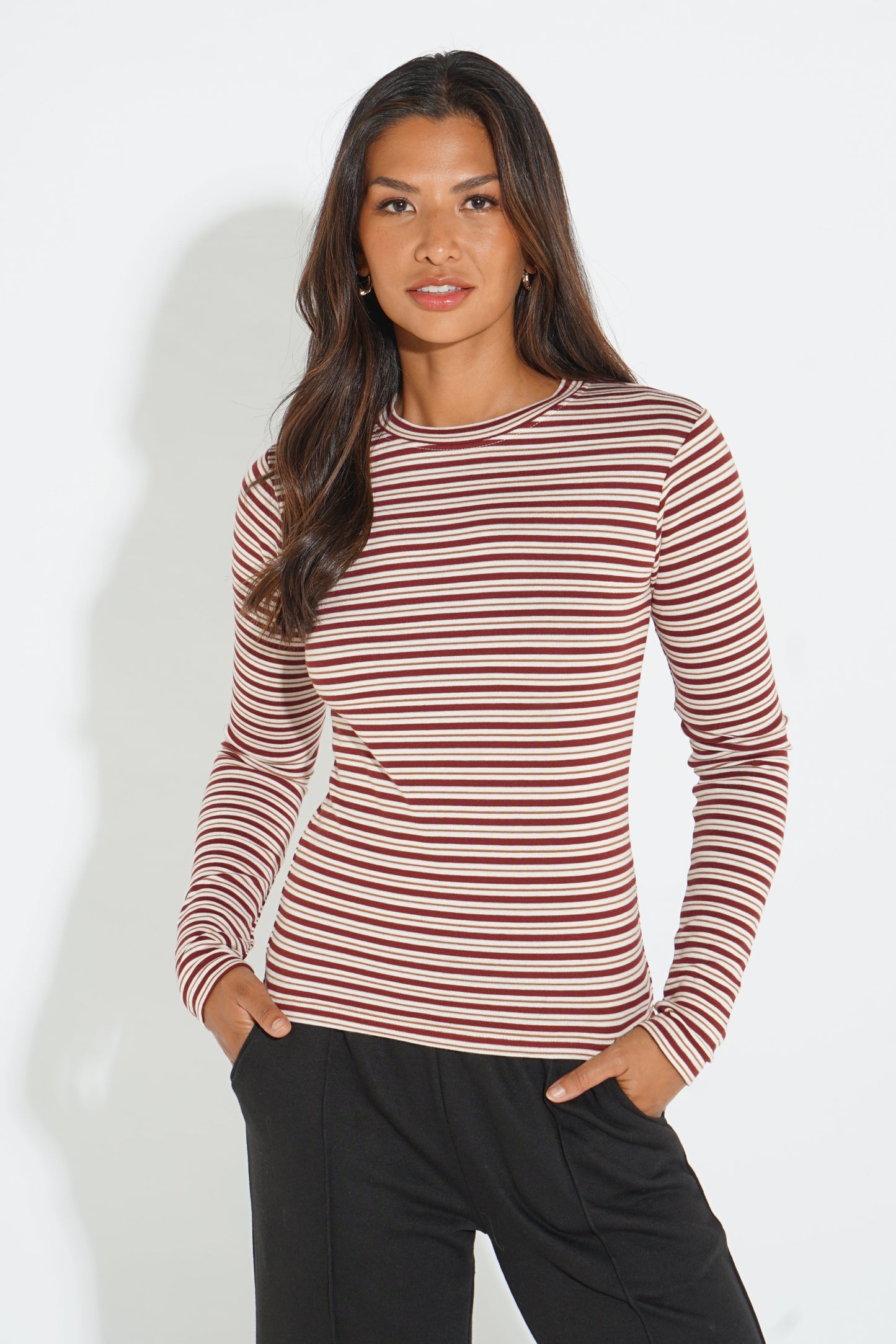 STRIPED LONG-SLEEVE TOP SILKROAD DAUGHTERS