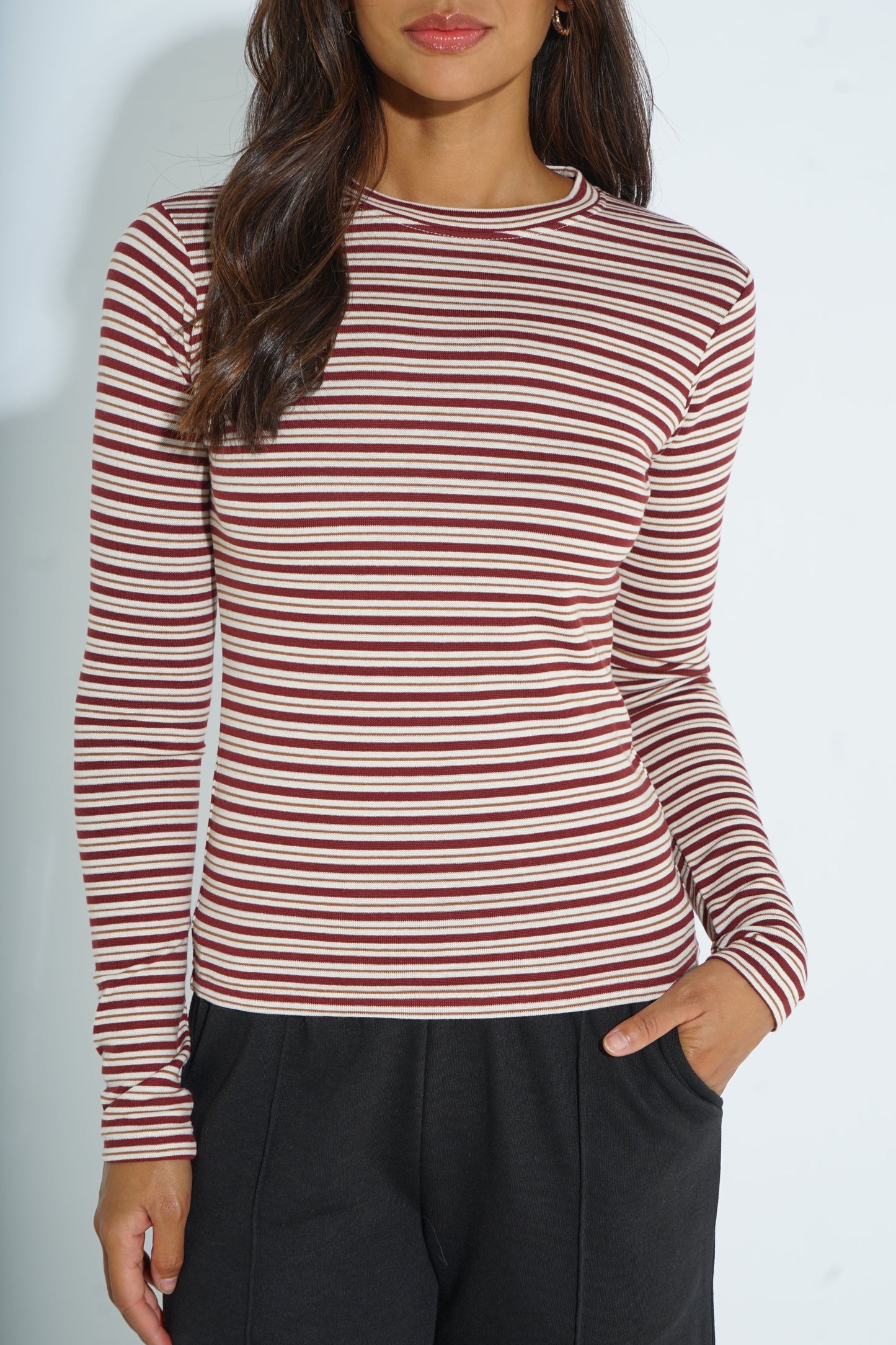 STRIPED LONG-SLEEVE TOP SILKROAD DAUGHTERS