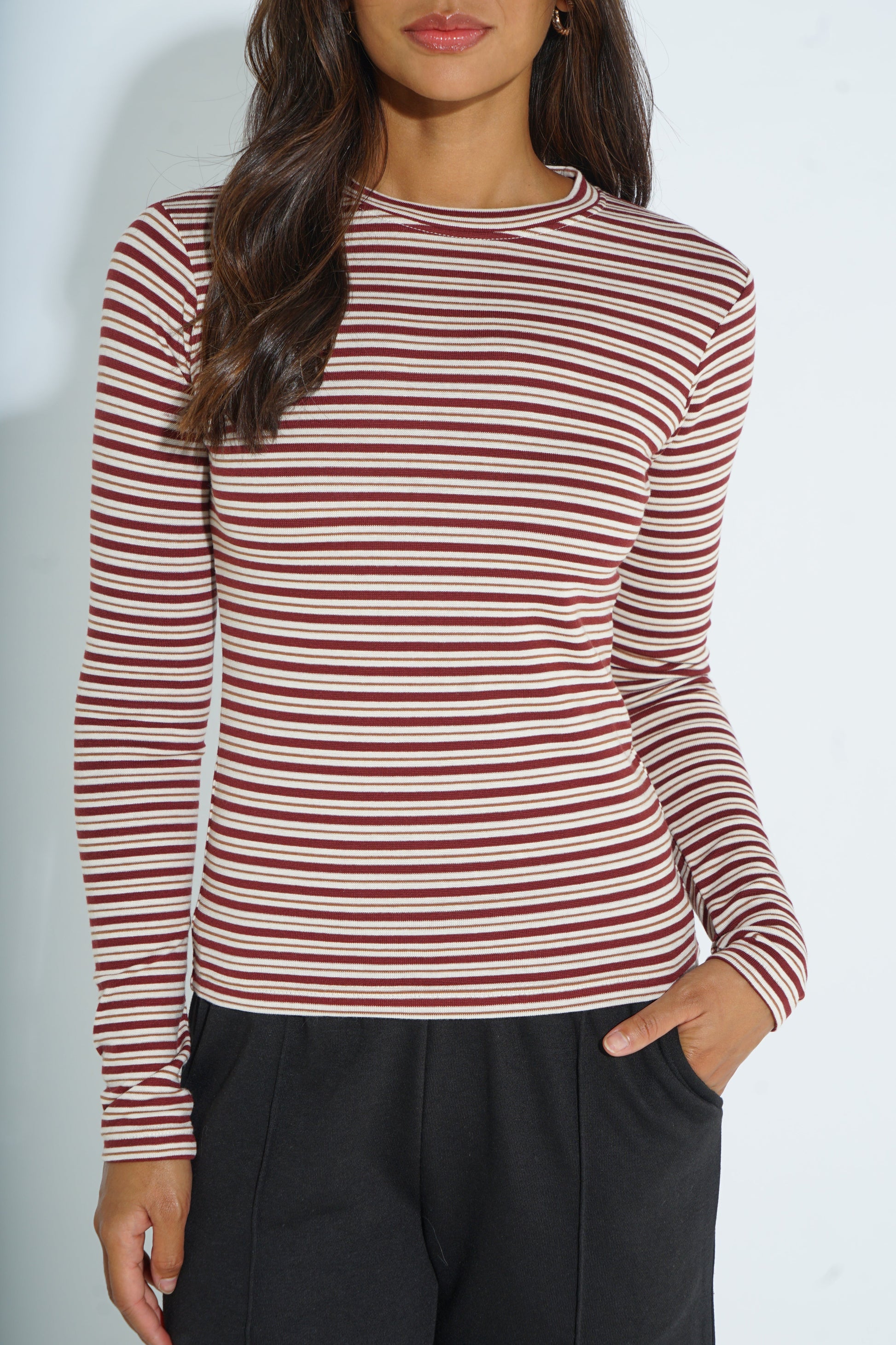 STRIPED LONG-SLEEVE TOP SILKROAD DAUGHTERS