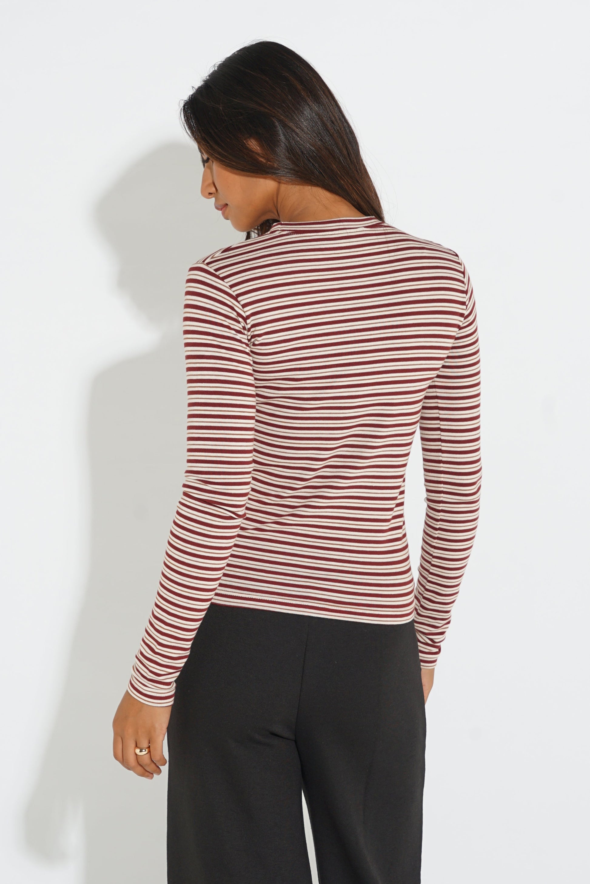 STRIPED LONG-SLEEVE TOP SILKROAD DAUGHTERS