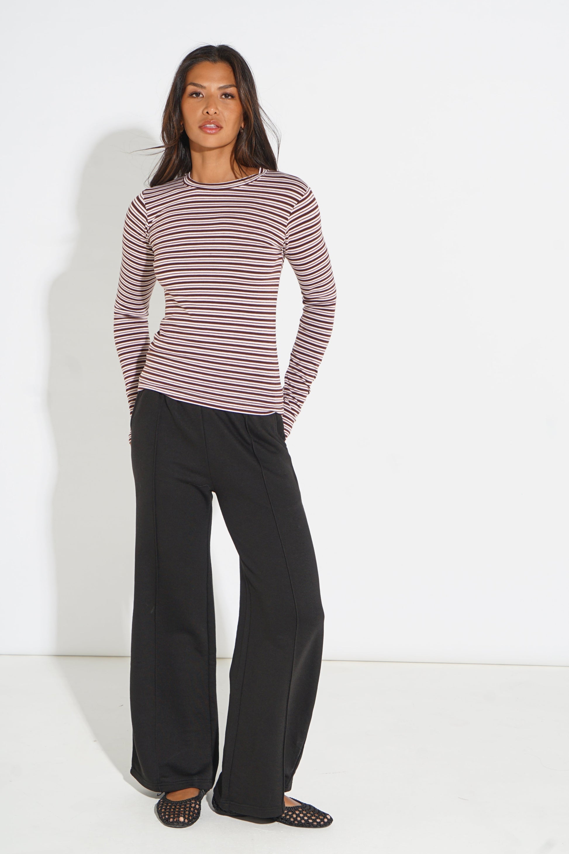 STRIPED LONG-SLEEVE TOP SILKROAD DAUGHTERS