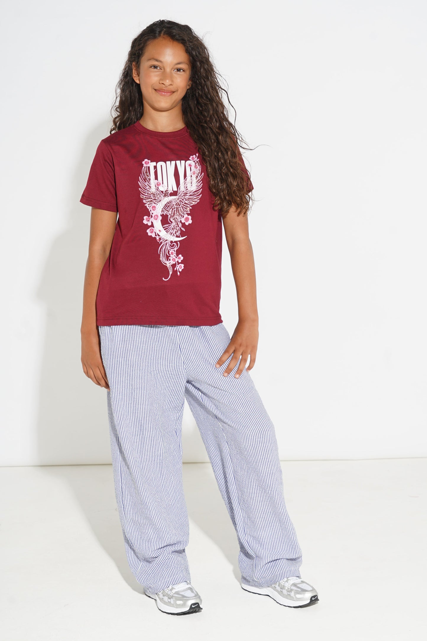 GIRLS TOKYO PHOENIX RHINESTONE T-SHIRT Silk Road Daughters