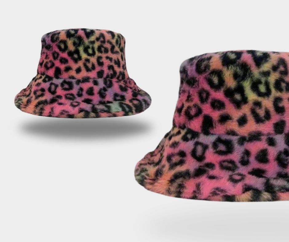 ANIMAL PRINT FUR FAUX BUCKET HAT – SILKROAD DAUGHTERS