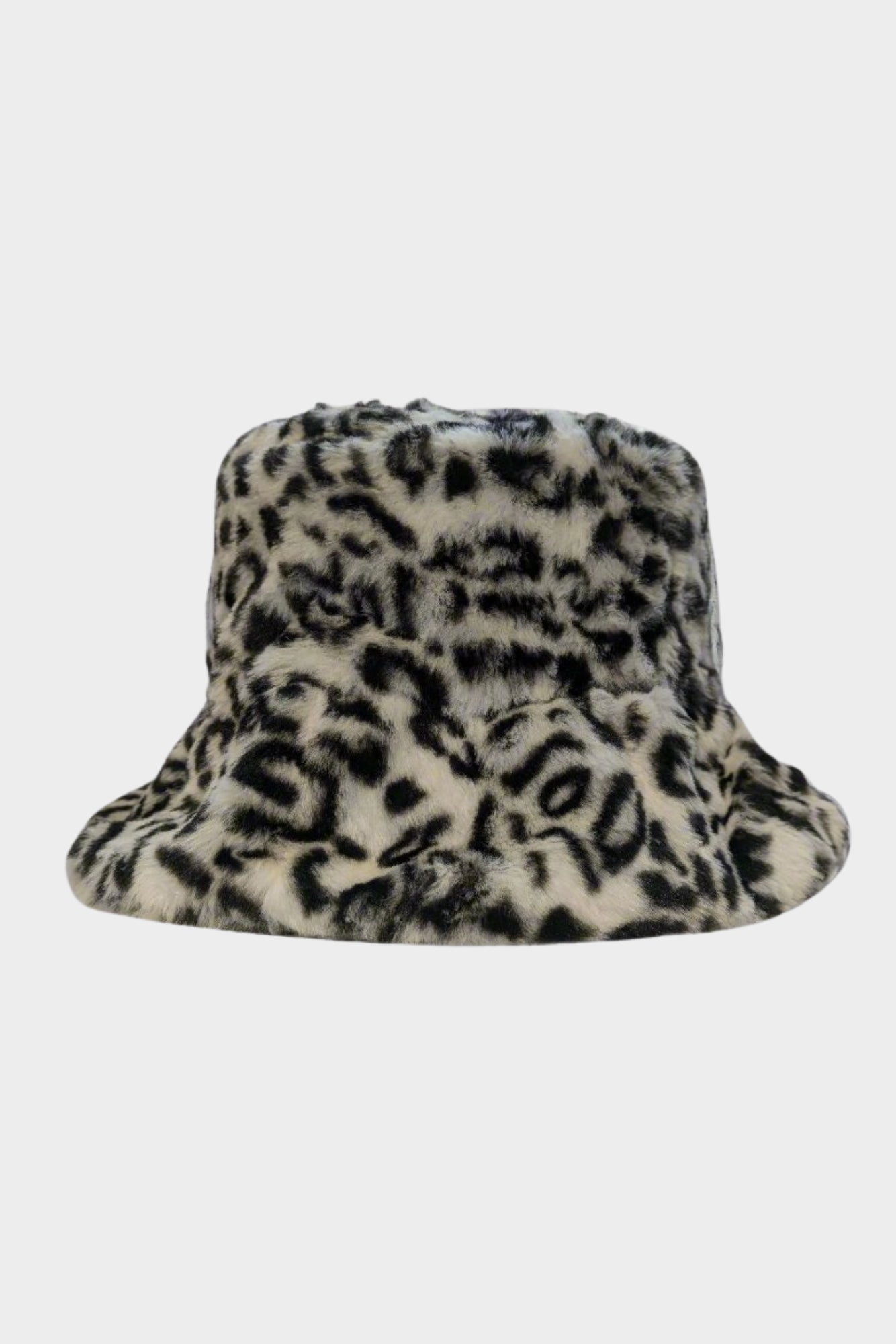 ANIMAL PRINT FAUX FUR BUCKET HAT SILKROAD DAUGHTERS
