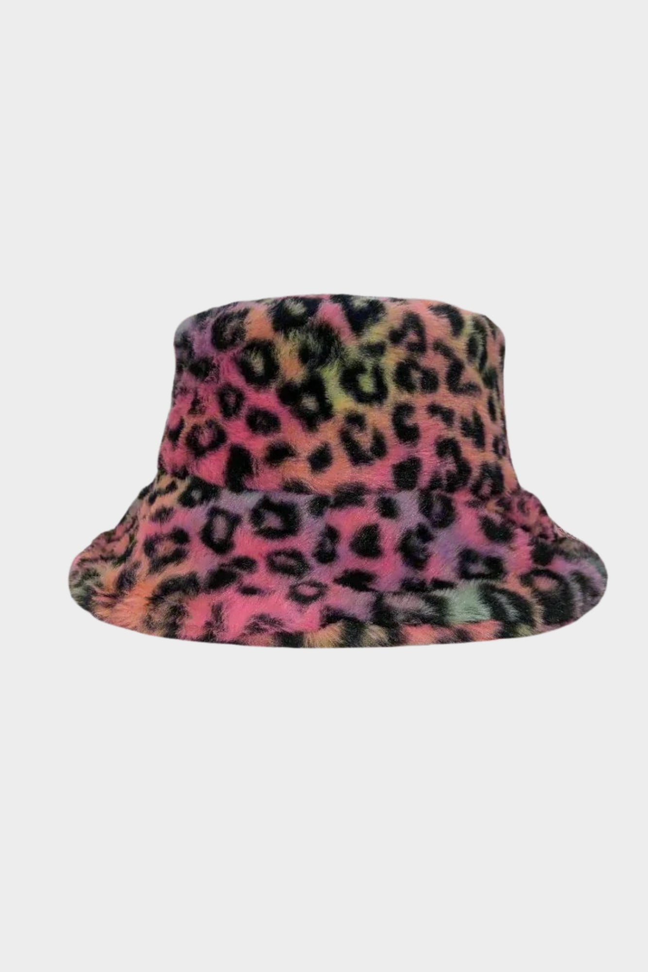 ANIMAL PRINT FAUX FUR BUCKET HAT SILKROAD DAUGHTERS