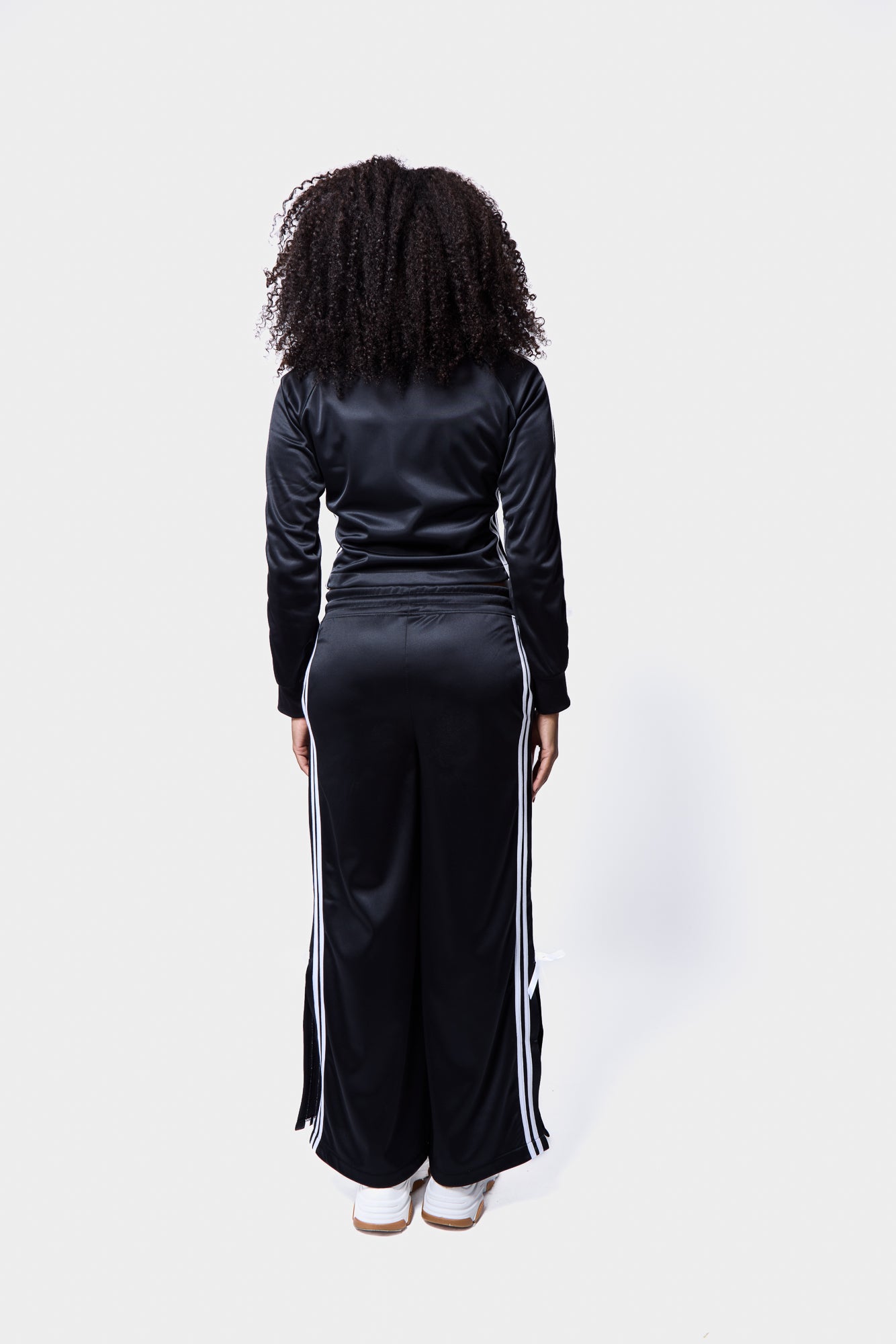 Side Stripe Bow Detail Wide Leg Trousers SILKROAD DAUGHTERS
