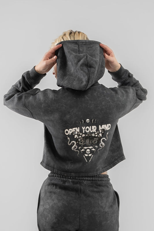 ACID WASH MOTH PRINT CROP HODDIE SILKROAD DAUGHTERS