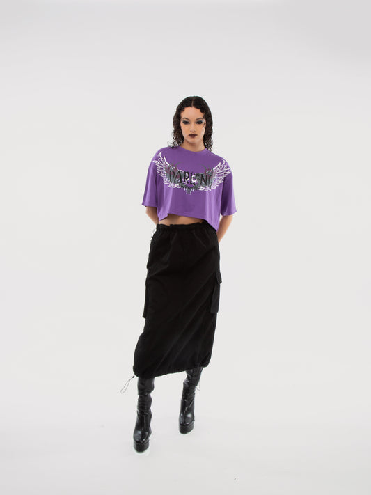 Adjustable Toggle Parachute Midi Skirt