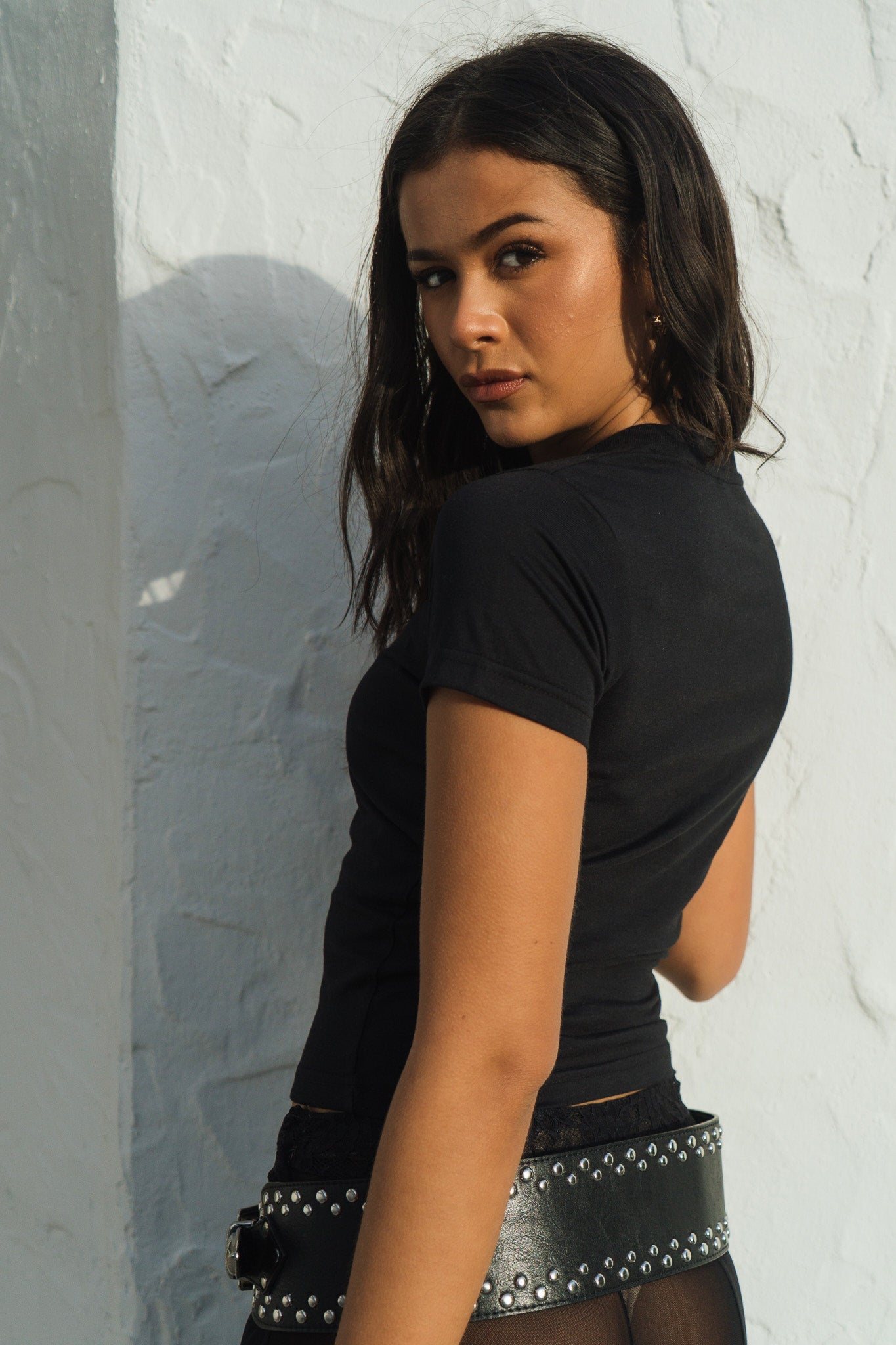 BRAT RHINESTONE FITTED TEE SILKROAD DAUGHTERS
