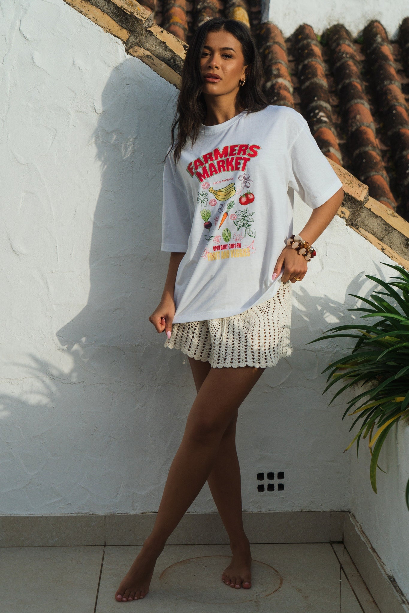 'FRUIT & VEG' OVERSIZED TEE SILKROAD DAUGHTERS