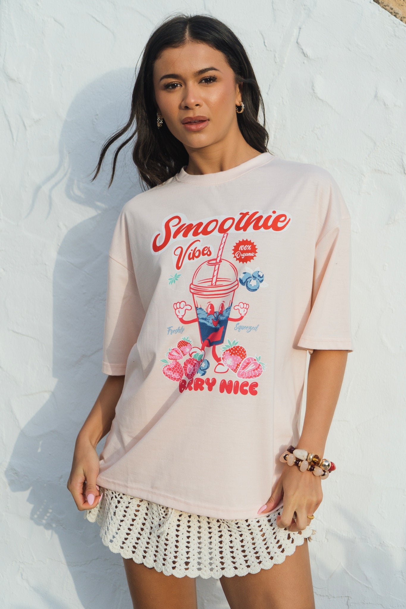 'SMOOTHIE VIBES' OVERSIZED TEE SILKROAD DAUGHTERS
