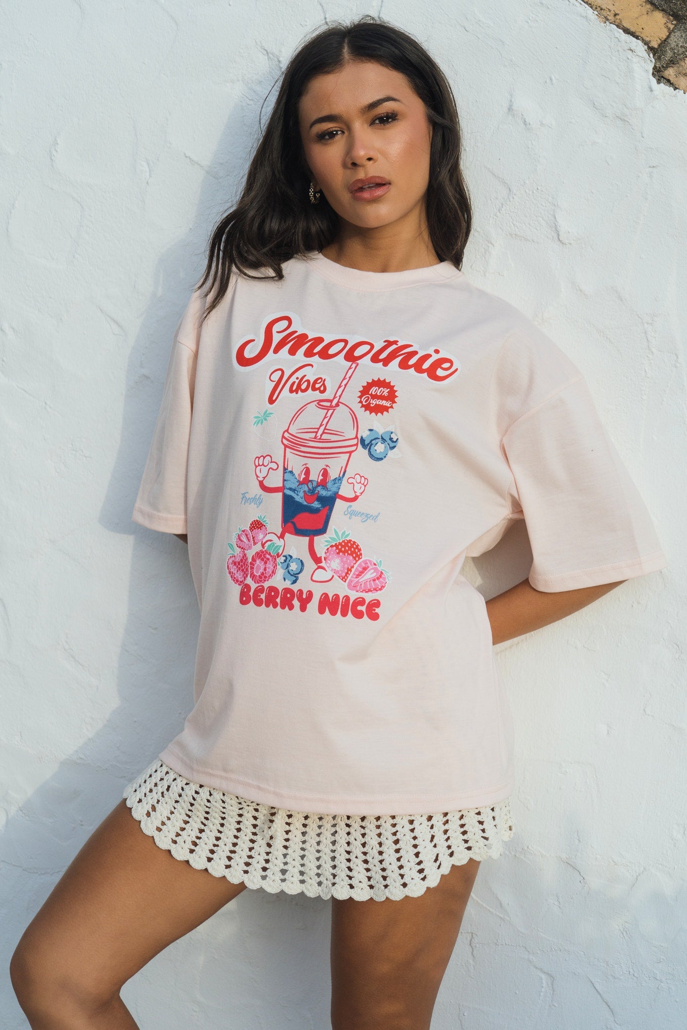 'SMOOTHIE VIBES' OVERSIZED TEE SILKROAD DAUGHTERS