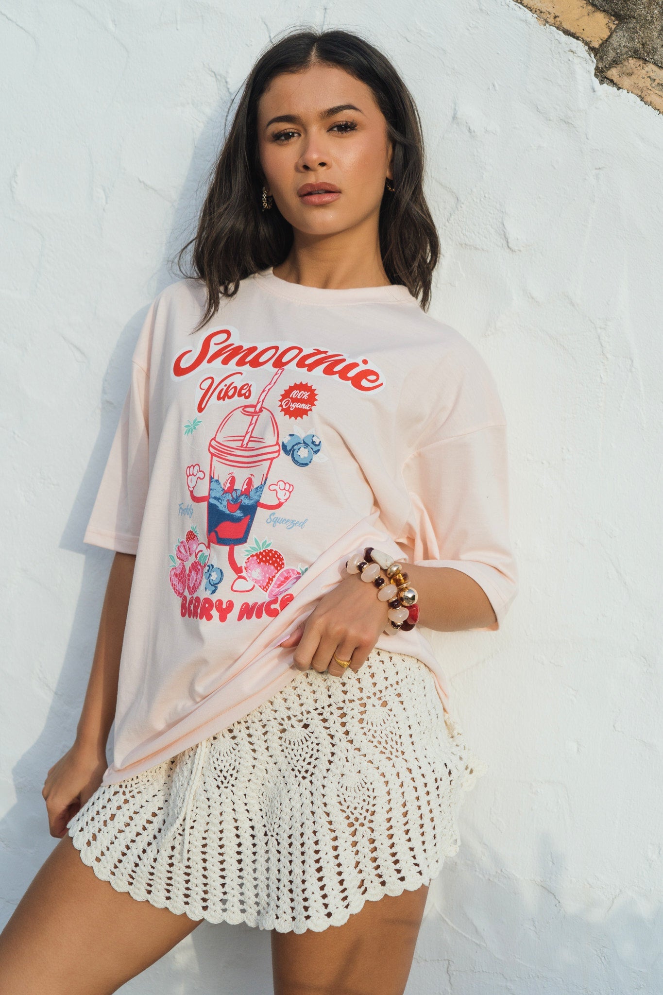 'SMOOTHIE VIBES' OVERSIZED TEE SILKROAD DAUGHTERS