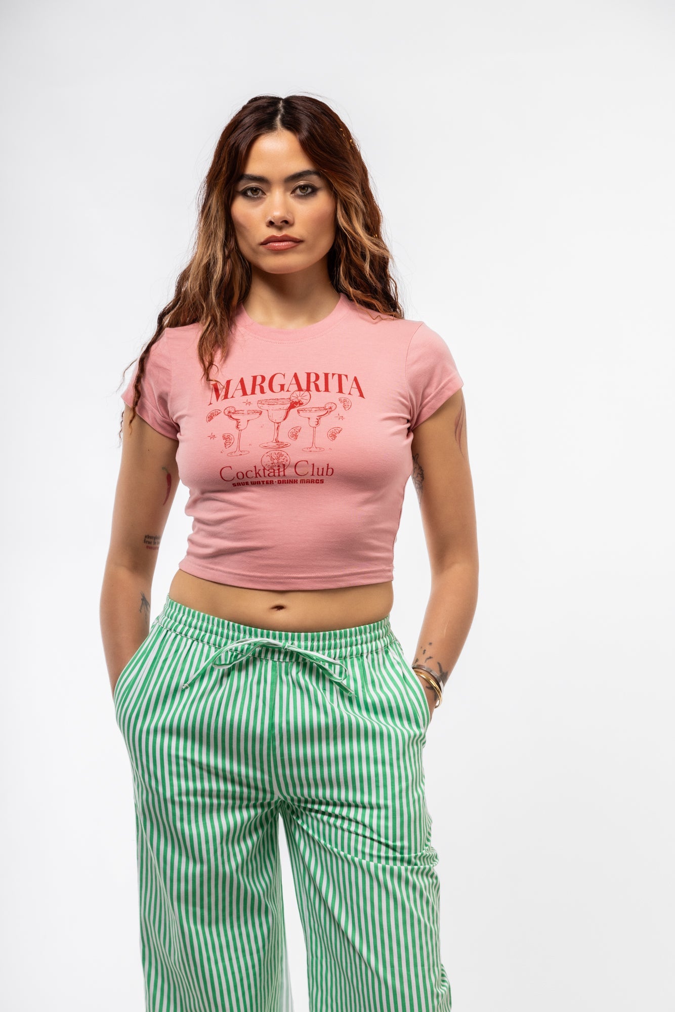 FRONT VIEW MARGARITA COCKTAIL GRAPHIC TEE 