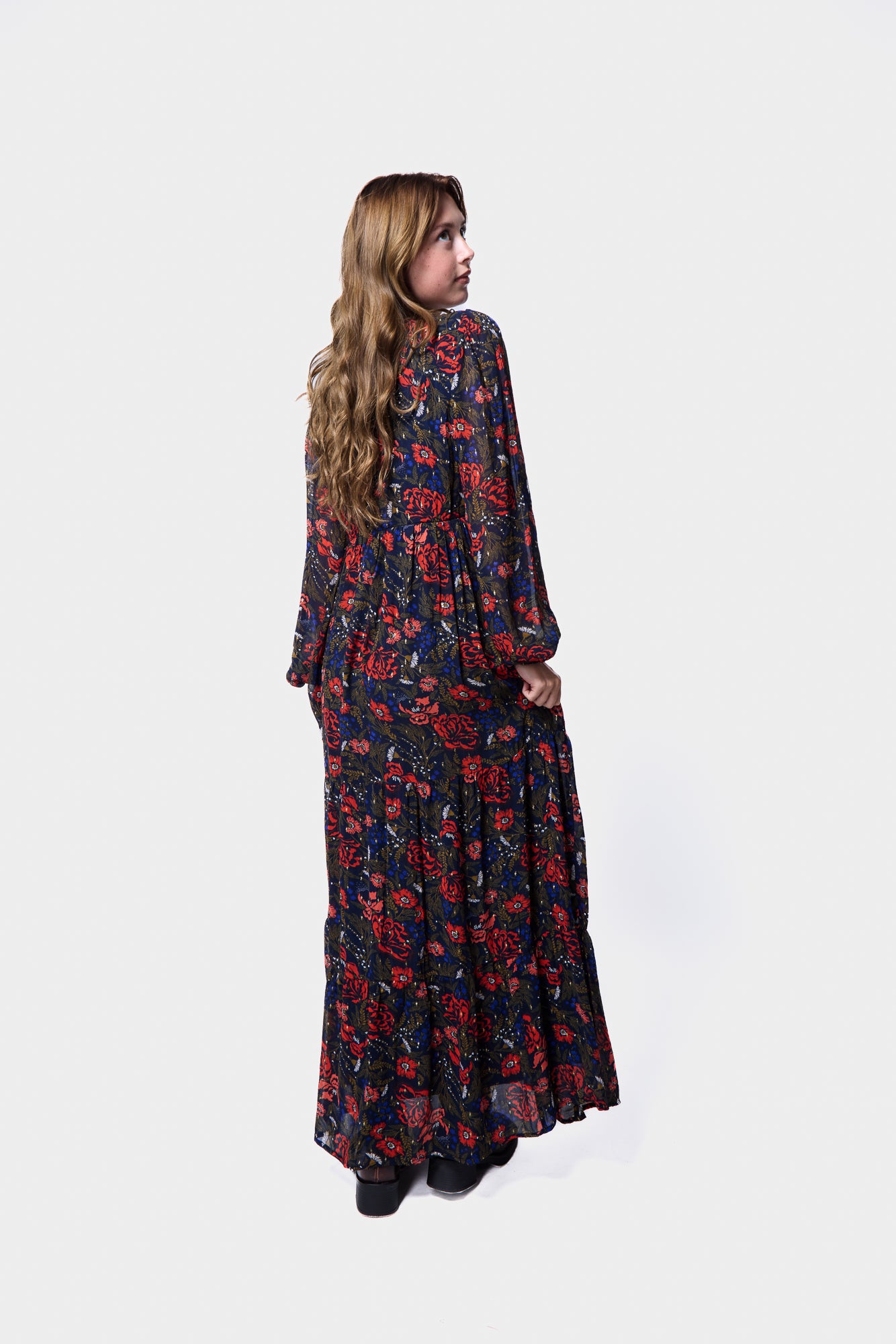 Printed Georgette Dress, SILKROAD DAUGHTERS