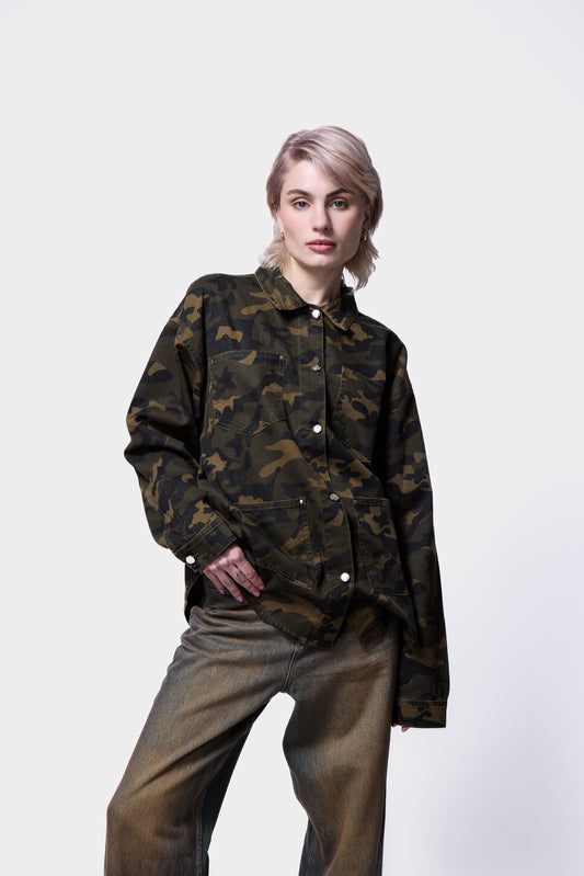 Camo Oversized Jacket SILKROAD DAUGHTERS