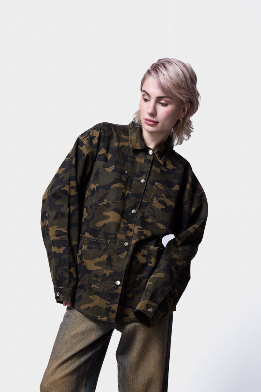 Camo Oversized Jacket SILKROAD DAUGHTERS
