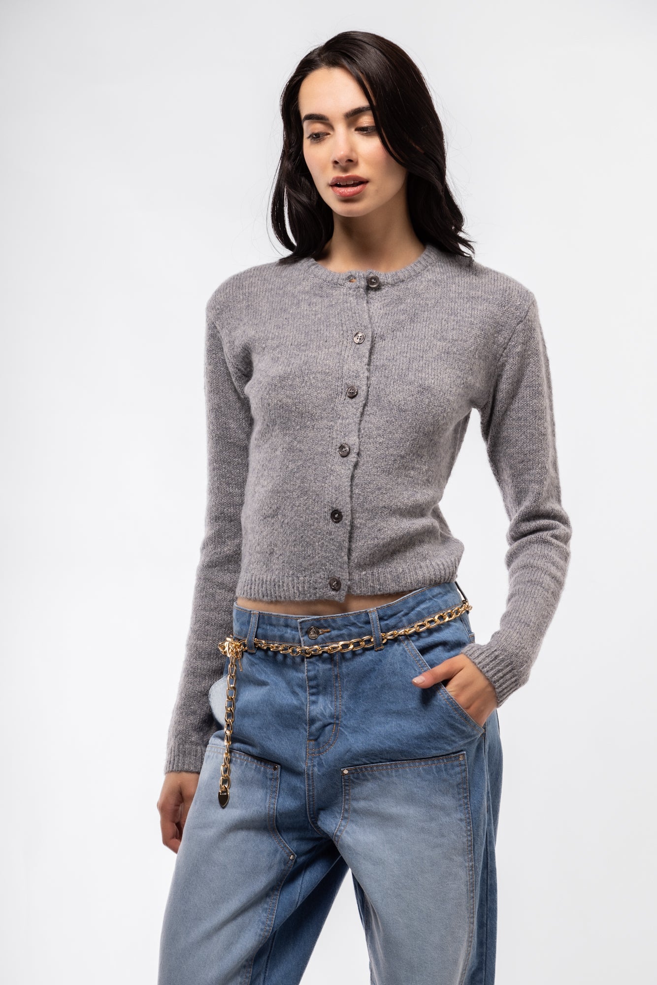 CREW NECK CARDIGAN SILKROAD DAUGHTERS