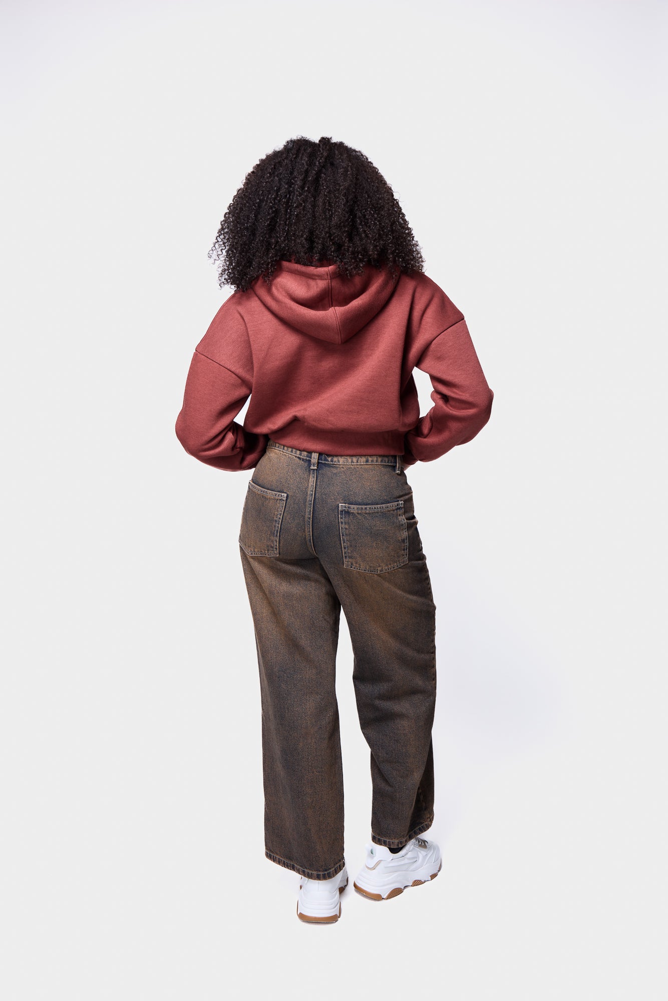 Zip Through Cropped Hoodie SILKROAD DAUGHTERS