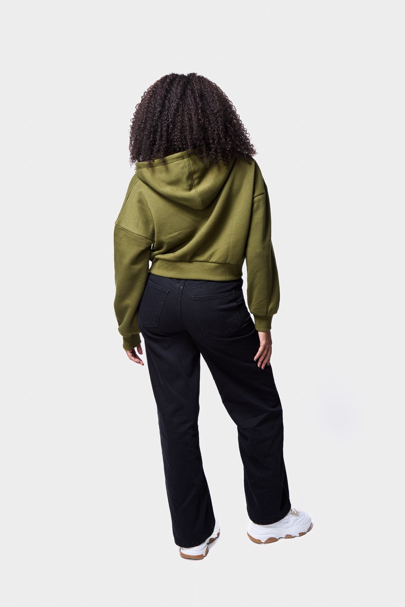 Zip Through Cropped Hoodie SILKROAD DAUGHTERS